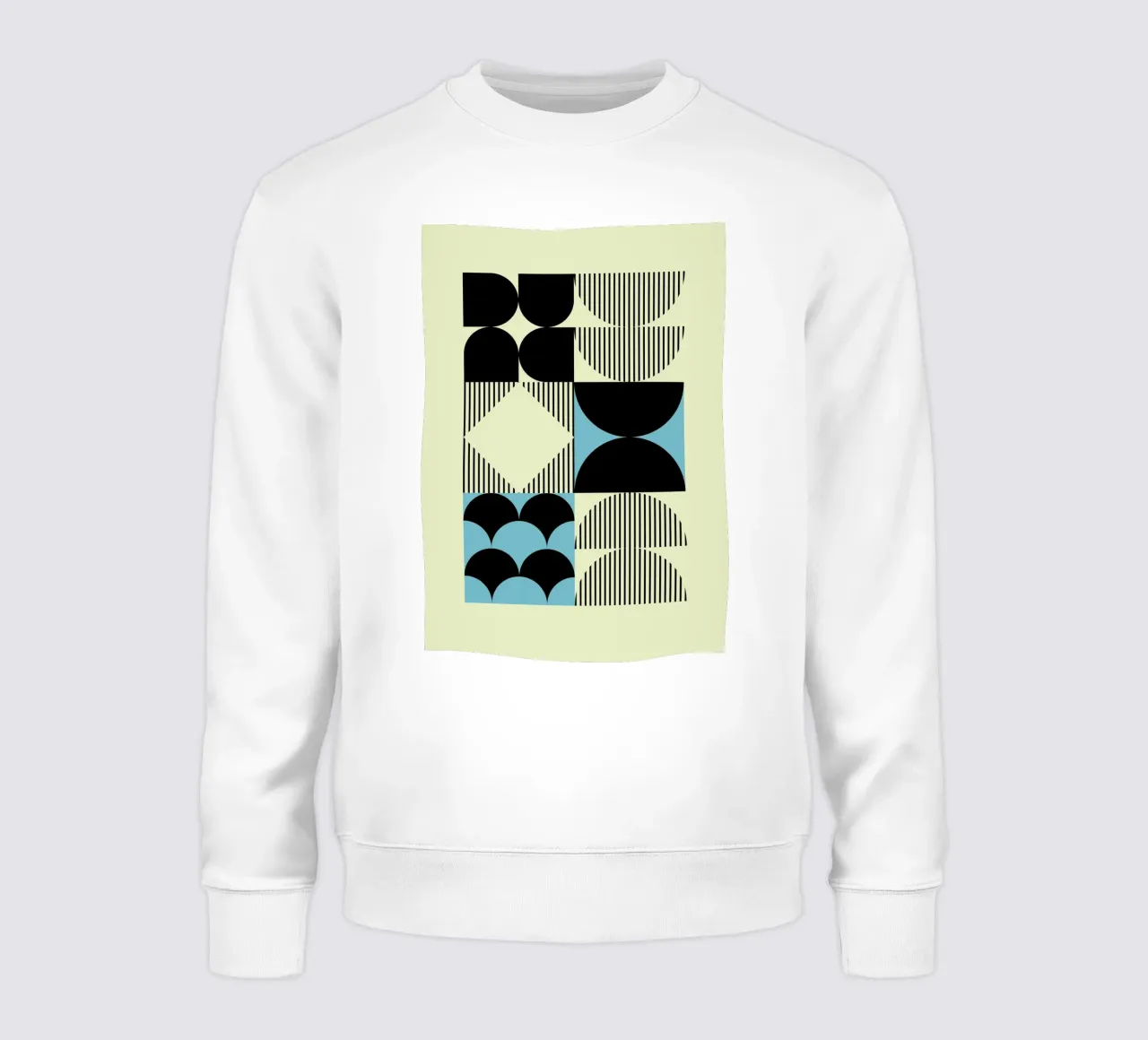 Geometrische abstrakte Formen Muster blau drucken Sweatshirt von NorwesClub