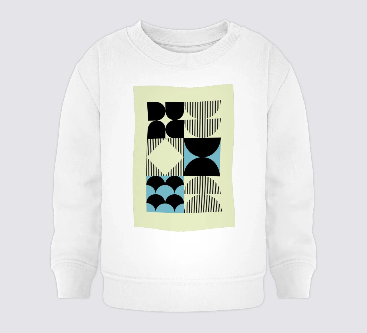Geometric Abstract Shapes Pattern Impresión azul sudadera de bebé de NorwesClub