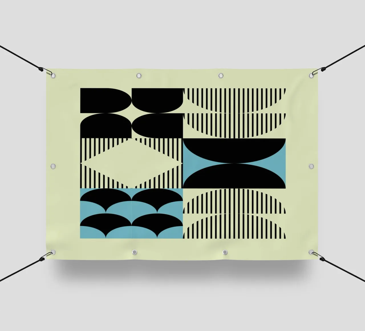 Geometrisch Abstract Vormenpatroon Blauwdruk pvc-zeil van NorwesClub