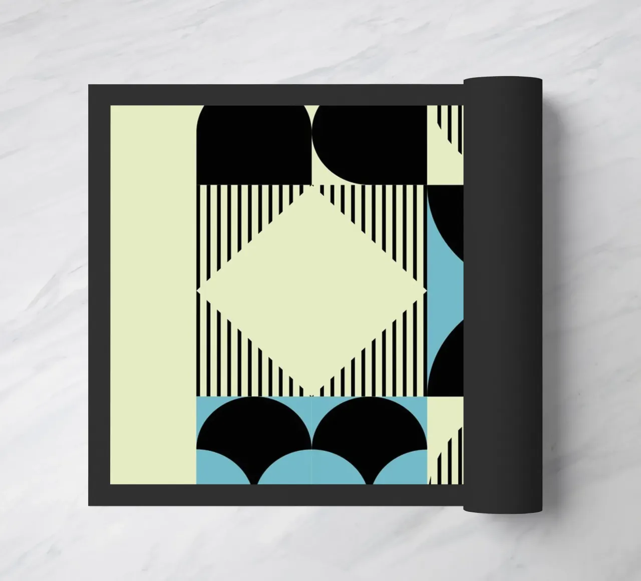 Geometrisch Abstract Vormenpatroon Blauwdruk deurmat van NorwesClub