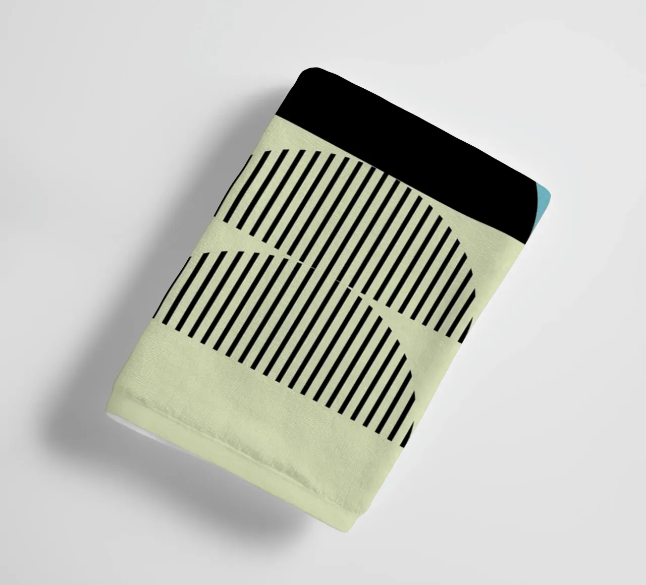 Geometric Abstract Shapes Pattern Blue Print towel by NorwesClub