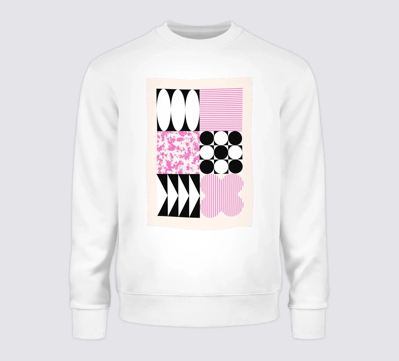 Geometric Abstract Shapes Pattern Impresión azul sudadera de NorwesClub