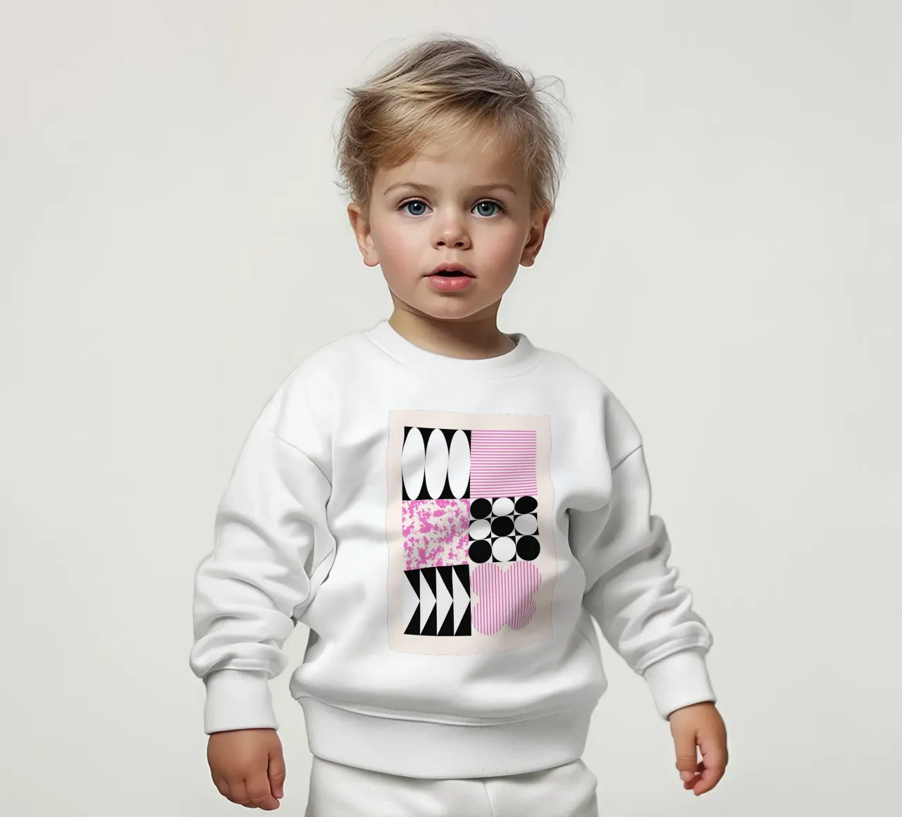 Geometrische abstrakte Formen Muster blau drucken Baby Sweatshirt von NorwesClub