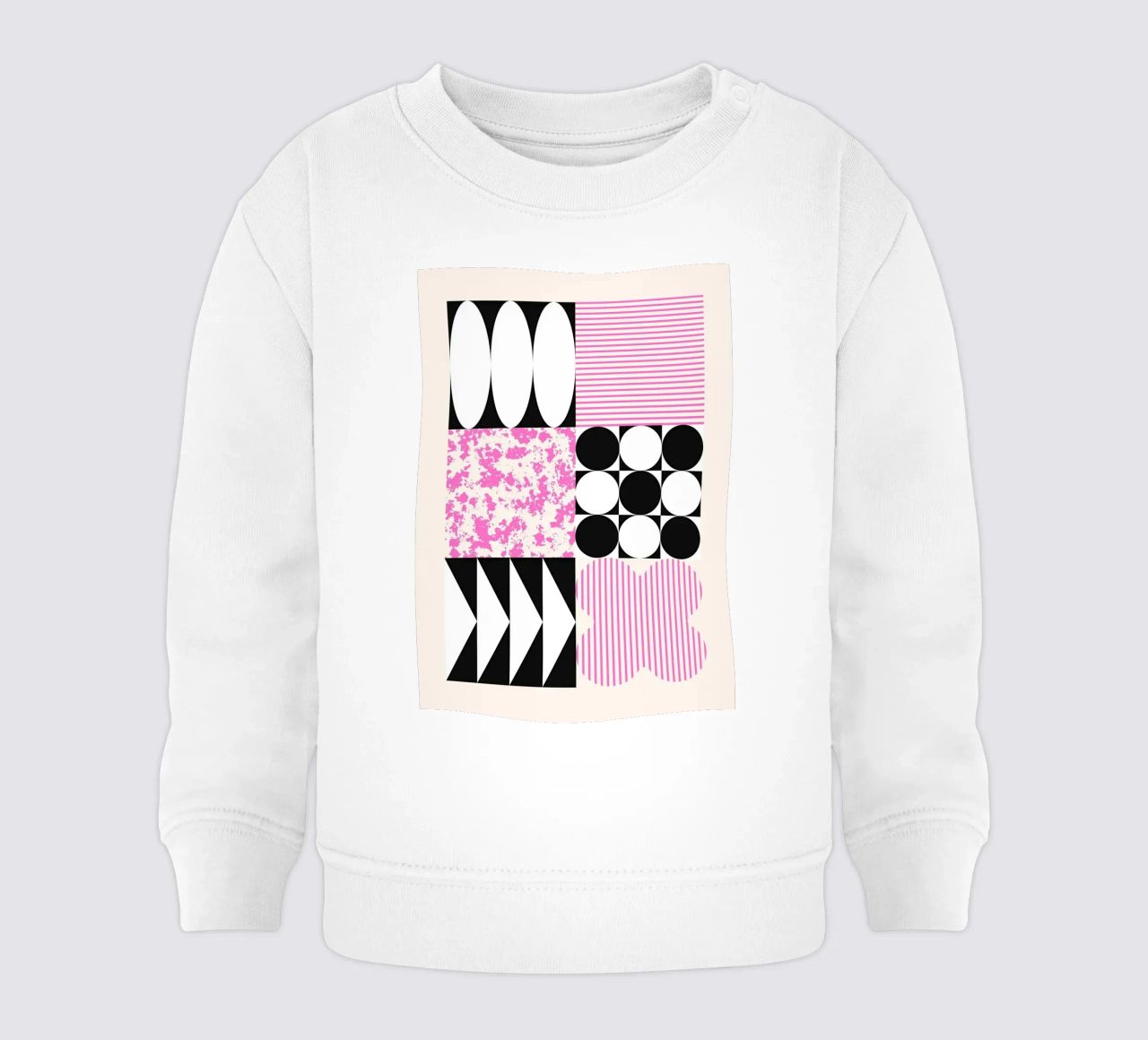Geometric Abstract Shapes Pattern Impresión azul sudadera de bebé de NorwesClub