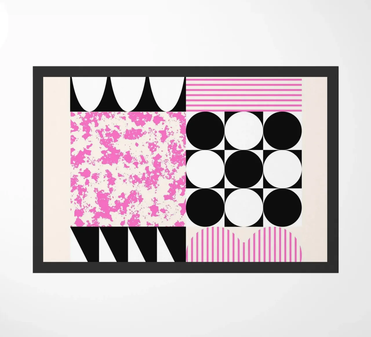Geometrisch Abstract Vormenpatroon Blauwdruk deurmat van NorwesClub
