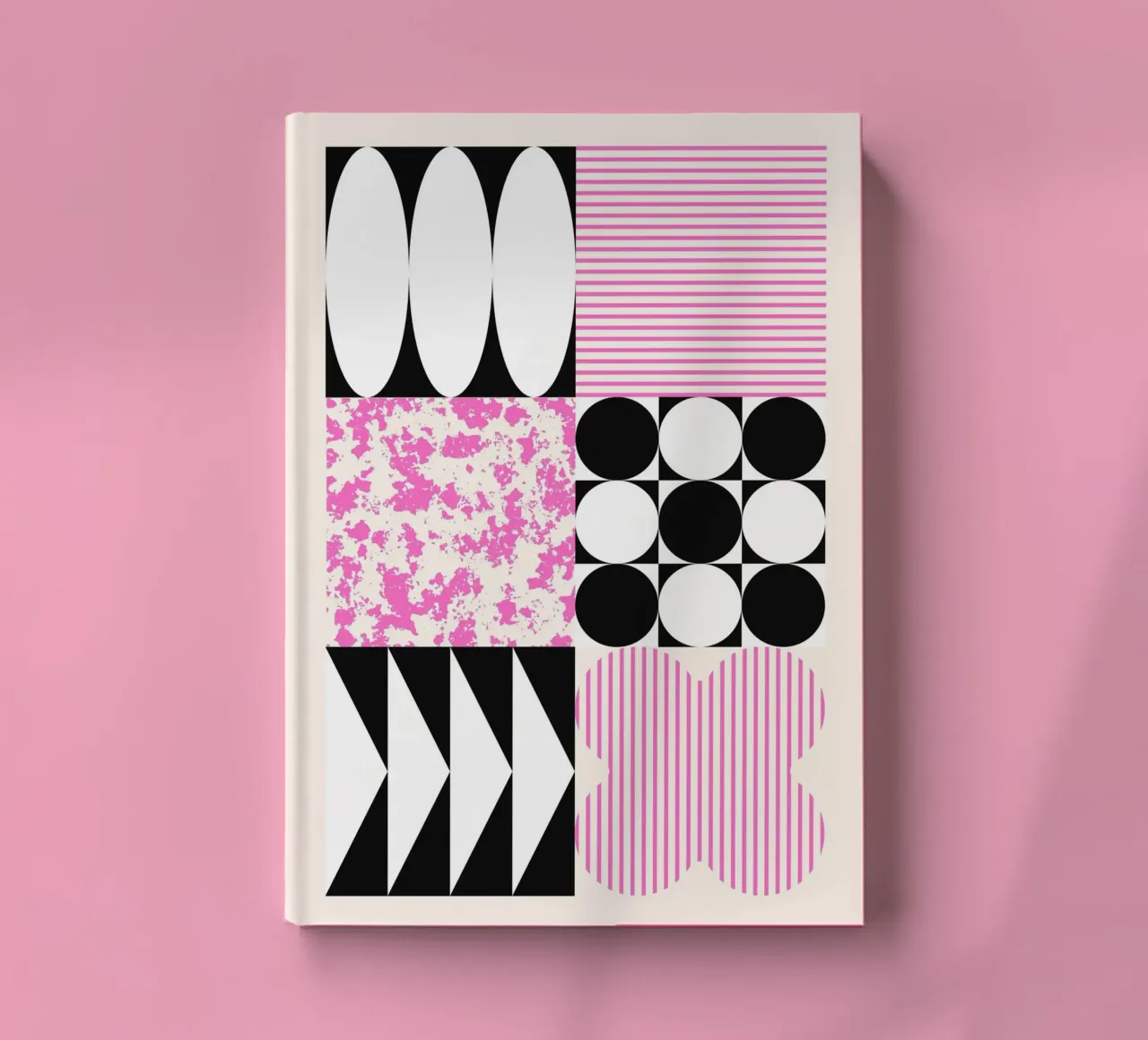 Geometric Abstract Shapes Pattern Blue Print notebook by NorwesClub