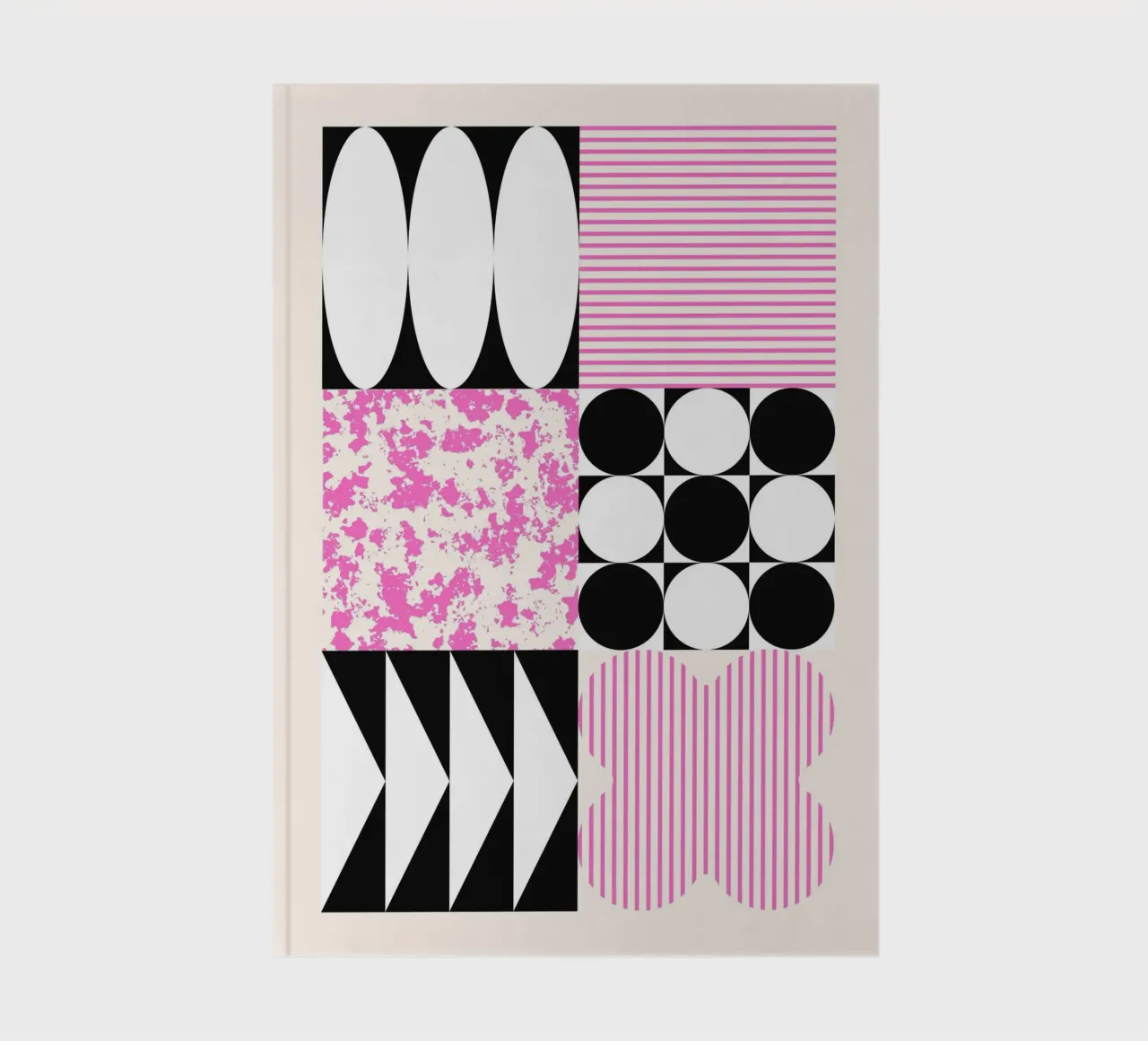 Geometric Abstract Shapes Pattern Blue Print notebook by NorwesClub