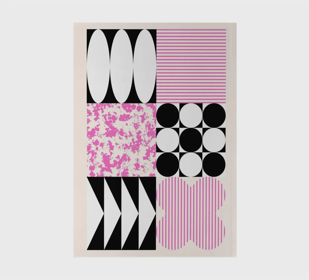 Geometric Abstract Shapes Pattern Blue Print notebook by NorwesClub