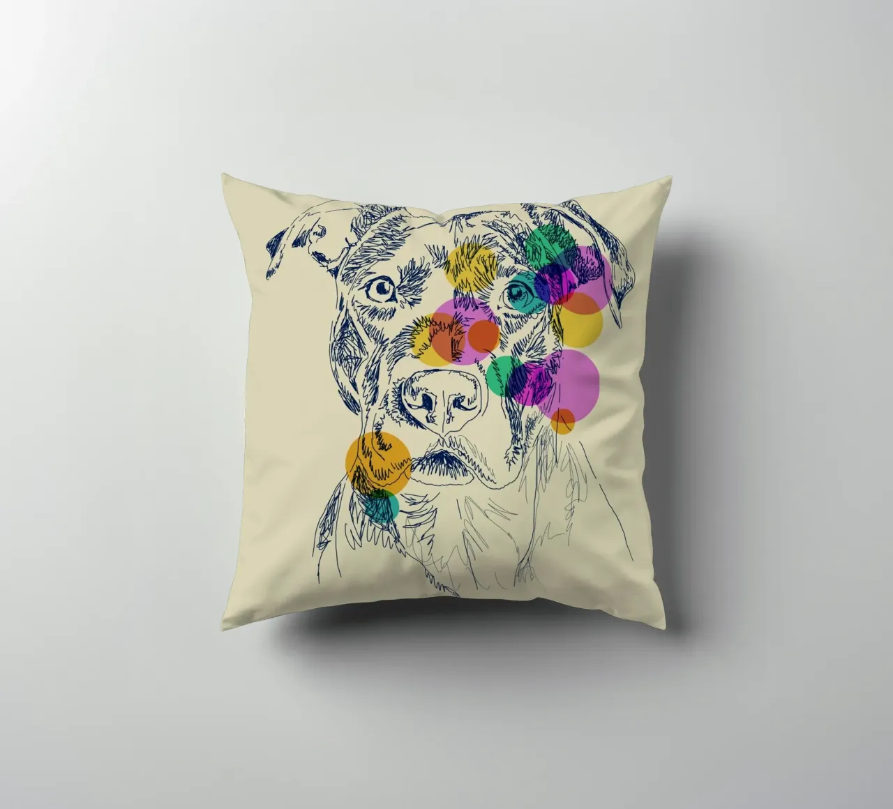 Pitbull Pop decorative cushion by Indigo Rain