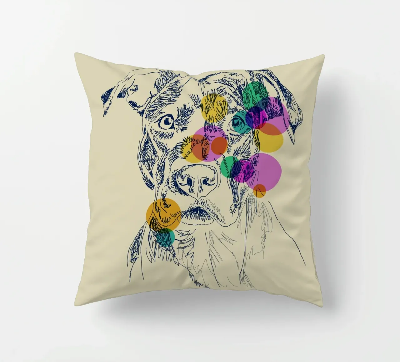 Pitbull Pop decorative cushion by Indigo Rain