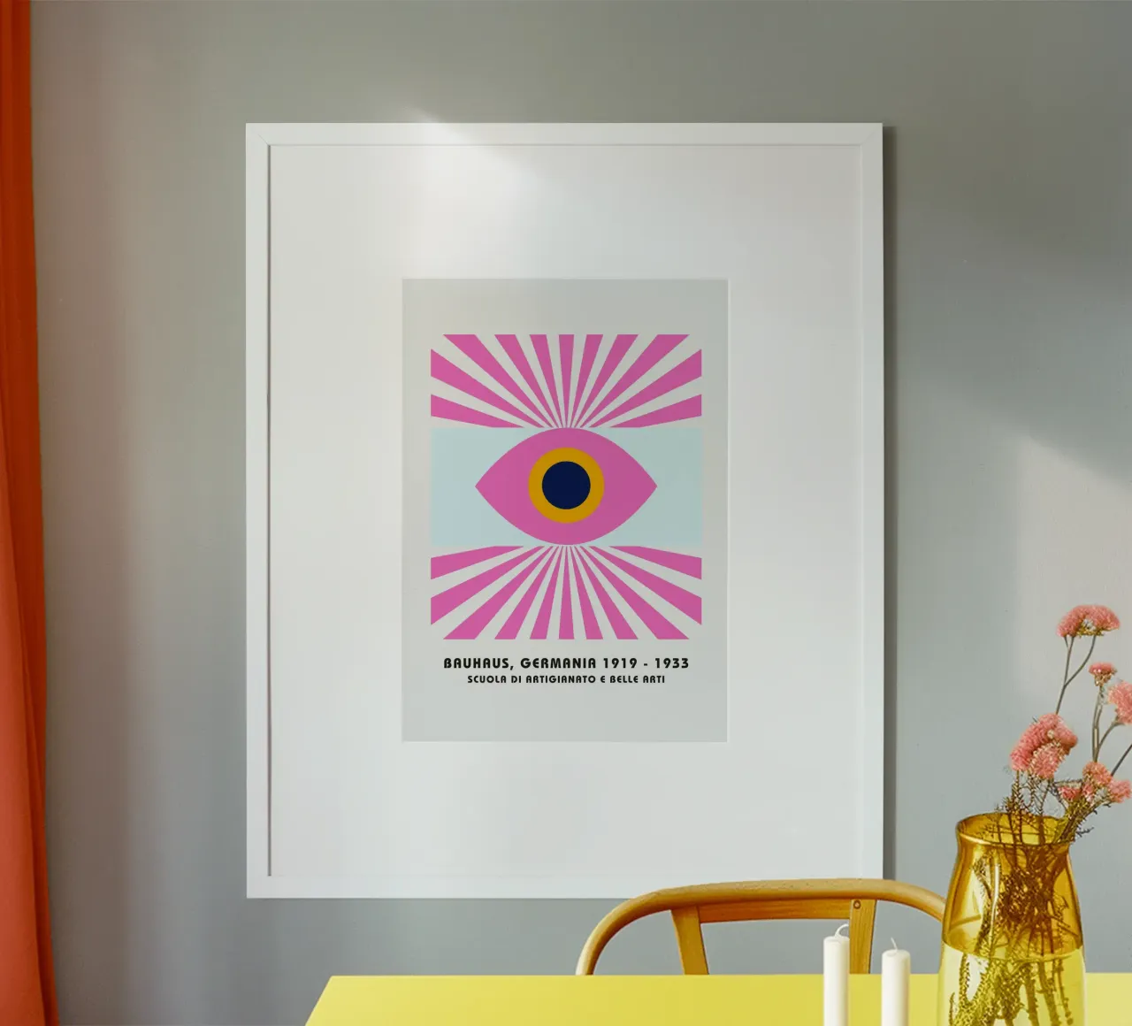 Bauhaus 1919-1933 Ojo Sunburst Rosa Print poster de NorwesClub