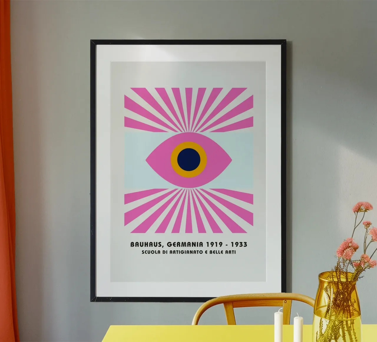 Bauhaus 1919-1933 Ojo Sunburst Rosa Print poster de NorwesClub