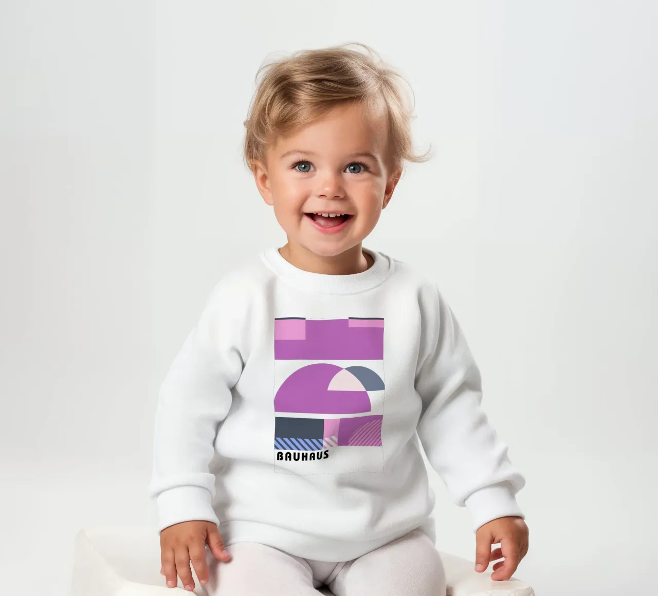 Bauhaus Geometric Abstract Shapes Color Print baby sweatshirt by NorwesClub