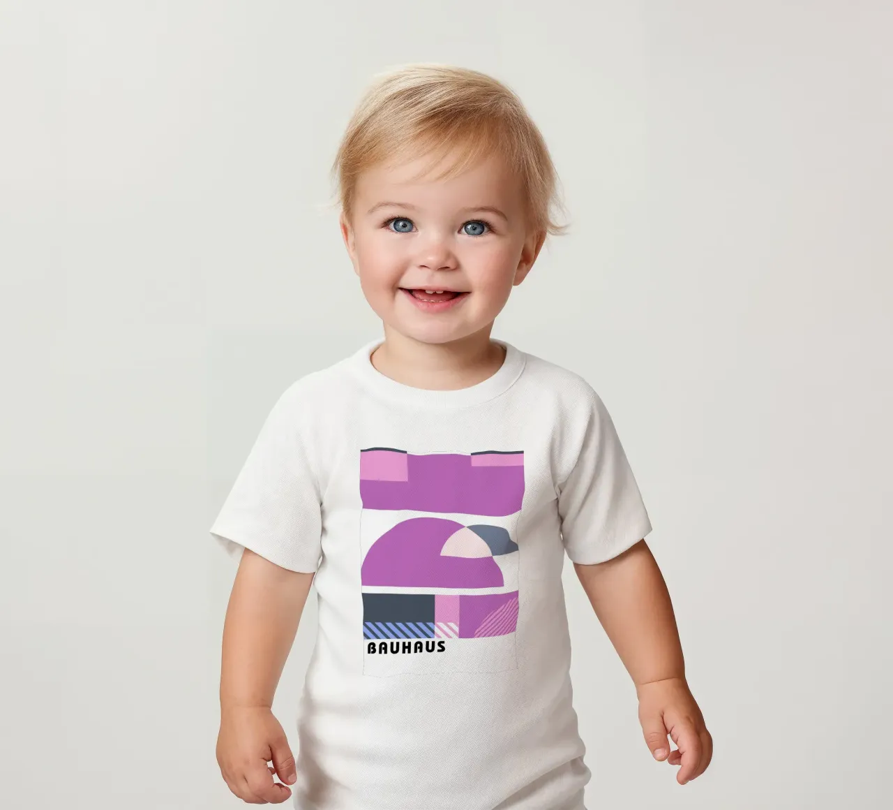 Bauhaus Geometric Abstract Shapes Color Print baby t-shirt by NorwesClub
