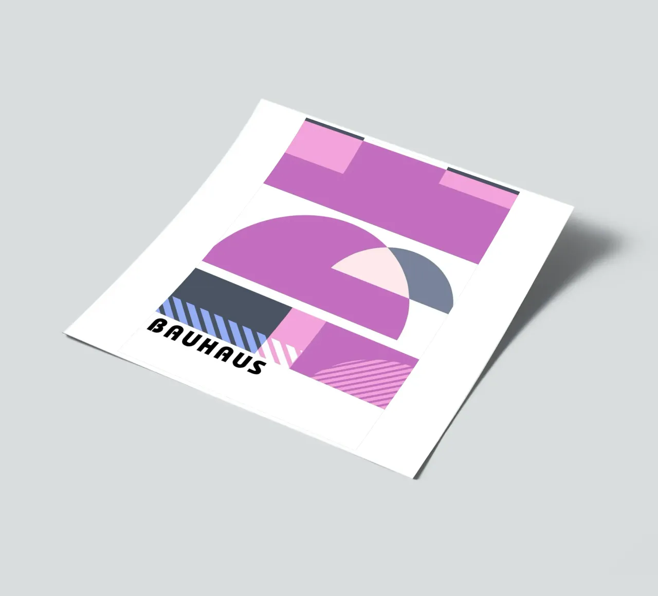 Bauhaus Geometric Abstract Shapes Color Print sticker sheet by NorwesClub