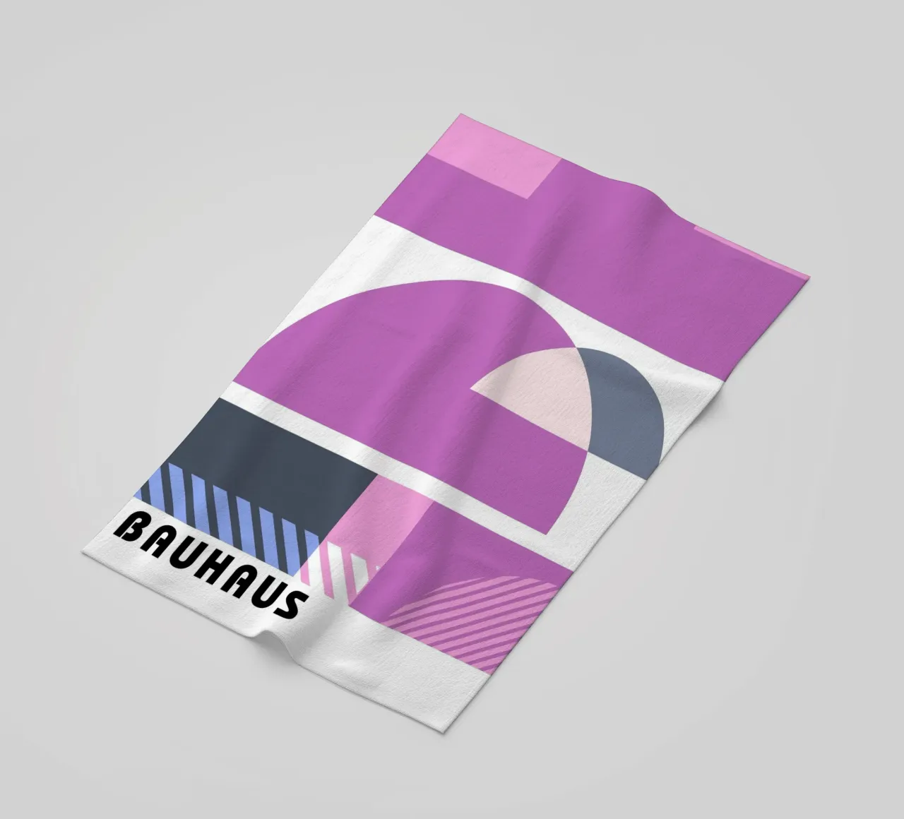 Bauhaus Geometric Abstract Shapes Color Print beach towel by NorwesClub