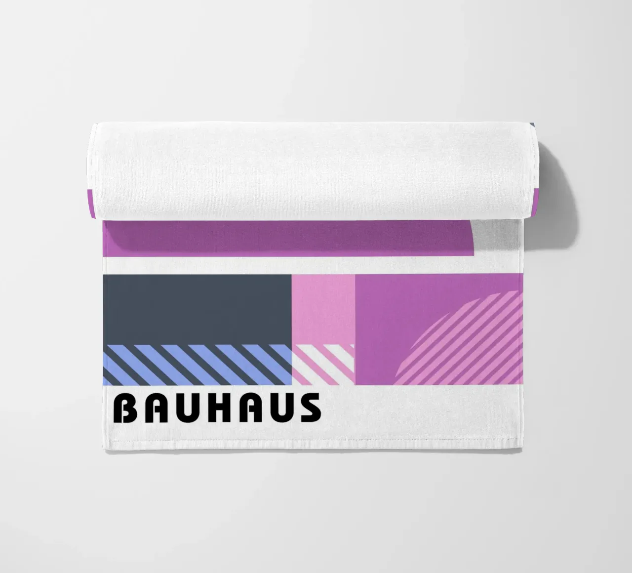 Bauhaus Geometric Abstract Shapes Color Print beach towel by NorwesClub