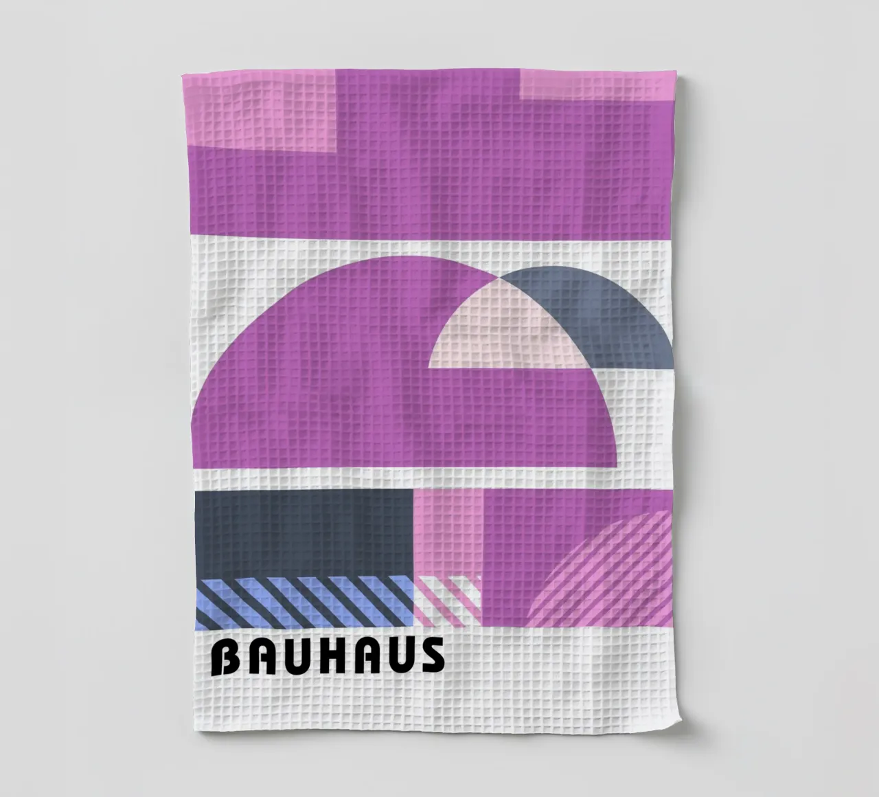 Bauhaus Geometric Abstract Shapes Color Print torchon de NorwesClub
