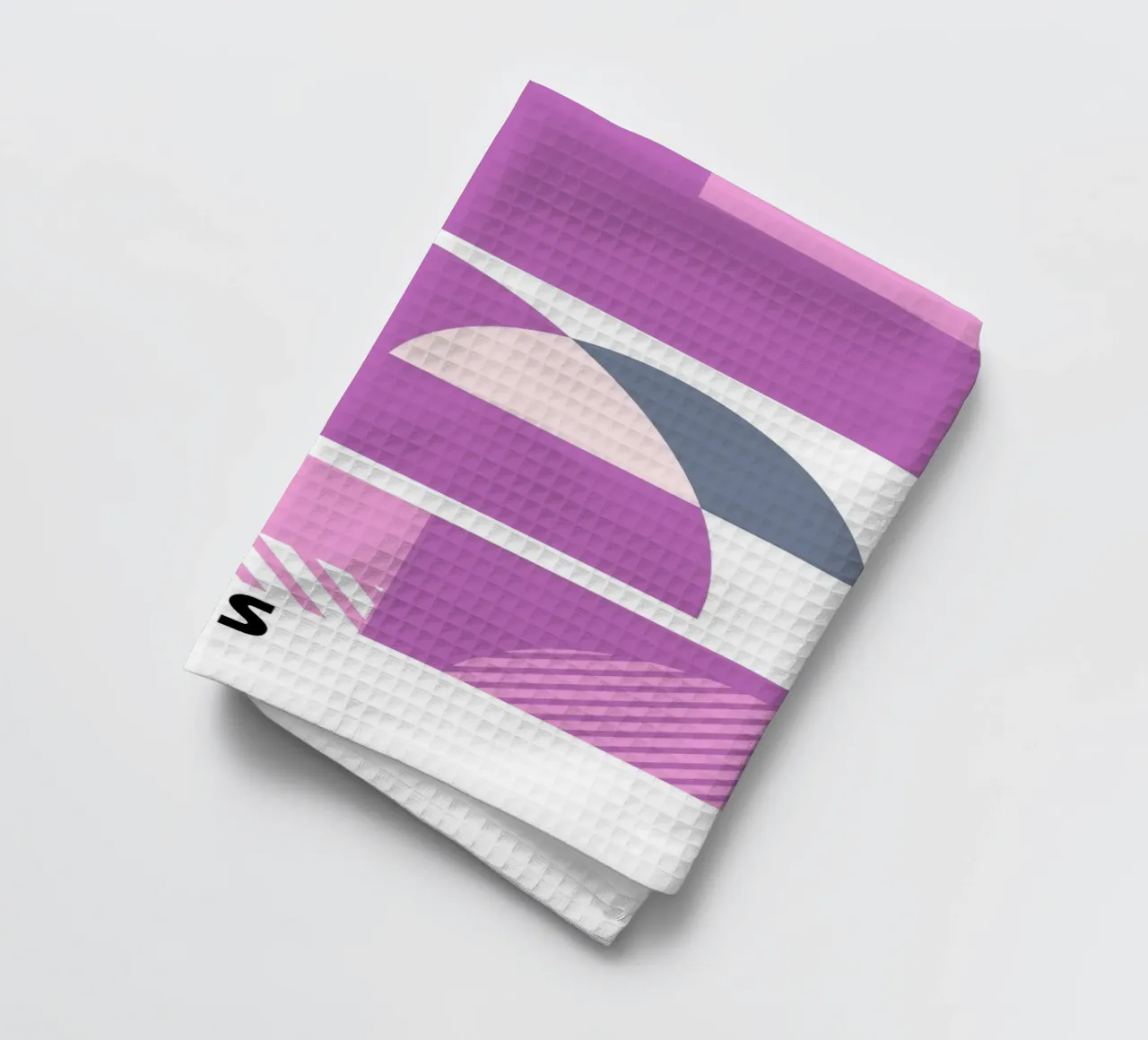 Bauhaus Geometric Abstract Shapes Color Print torchon de NorwesClub