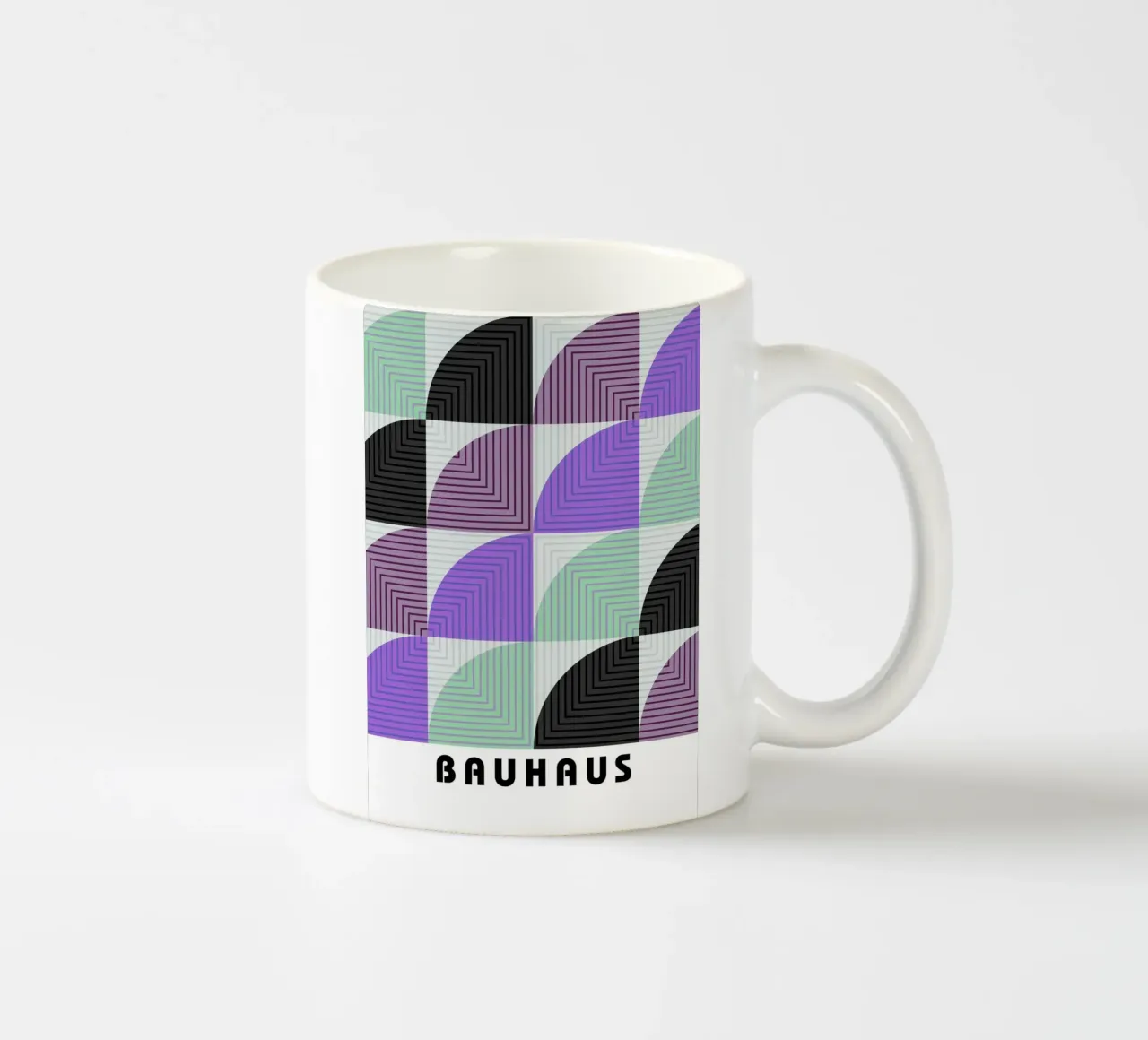 Lunaria Annua Bauhaus Geometric Lines Pattern tazza in ceramica da NorwesClub