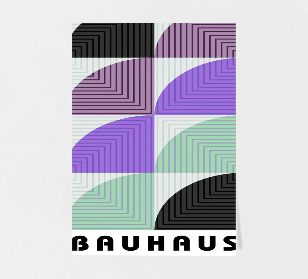 Lunaria Annua Bauhaus Geometric Lines Pattern sticker sheet by NorwesClub