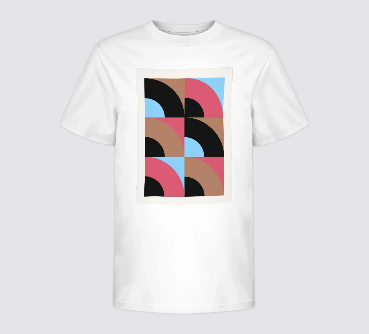 Geometric Pattern Abstract Black Blue Brown Print kids t-shirt by NorwesClub