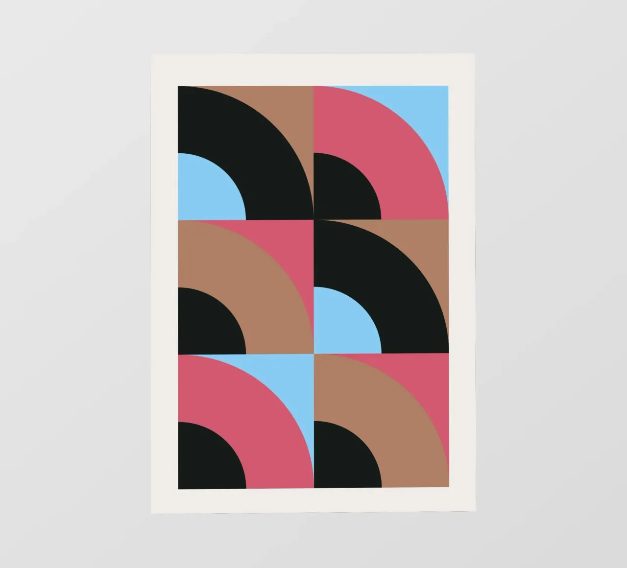 Geometric Pattern Abstract Black Blue Brown Print photo wallpaper by NorwesClub