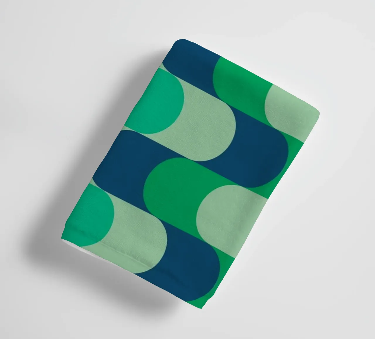 Abstract Wavy Lines Pattern Green Blue Print towel by NorwesClub