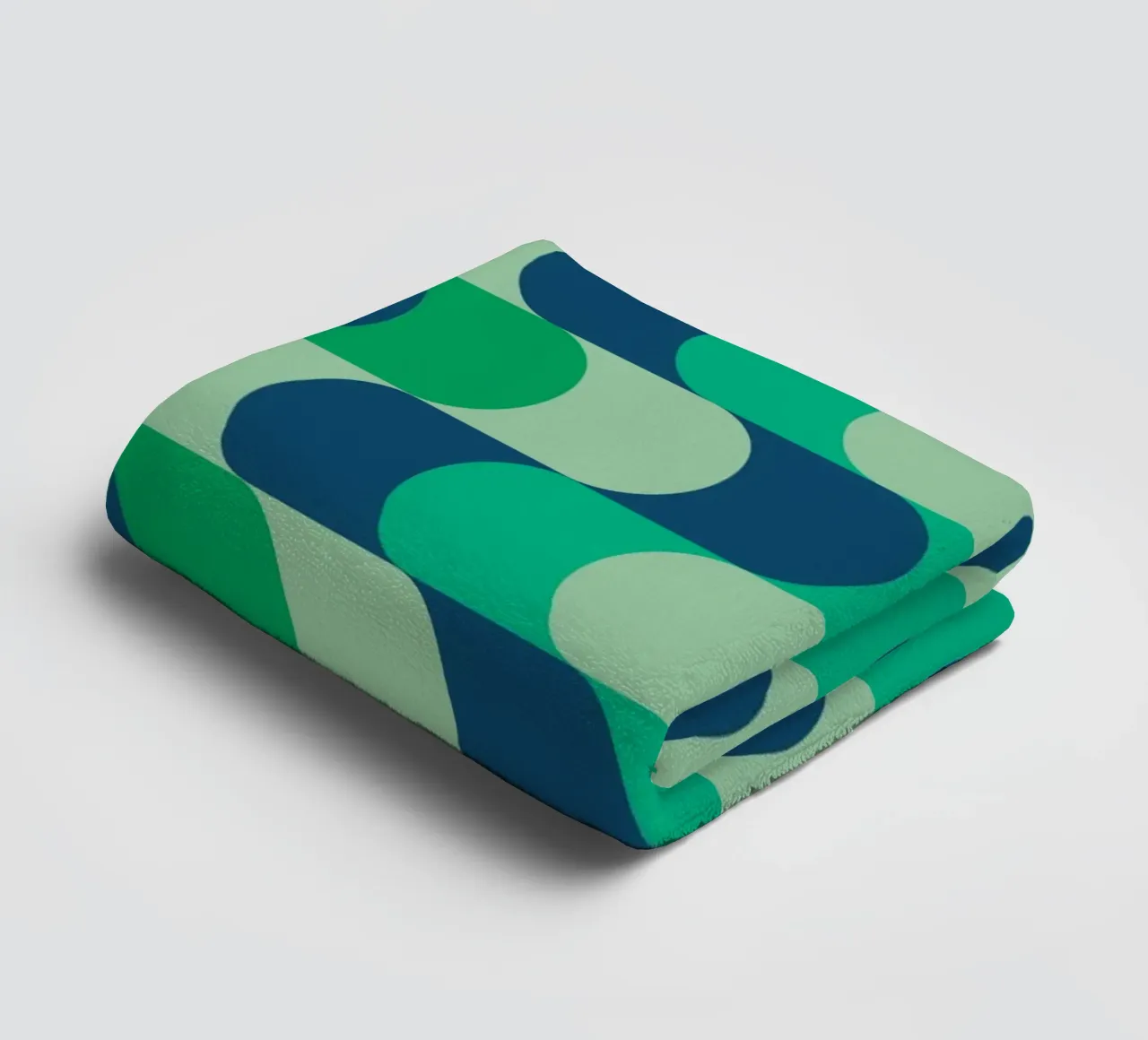 Abstract Wavy Lines Pattern Green Blue Print towel by NorwesClub