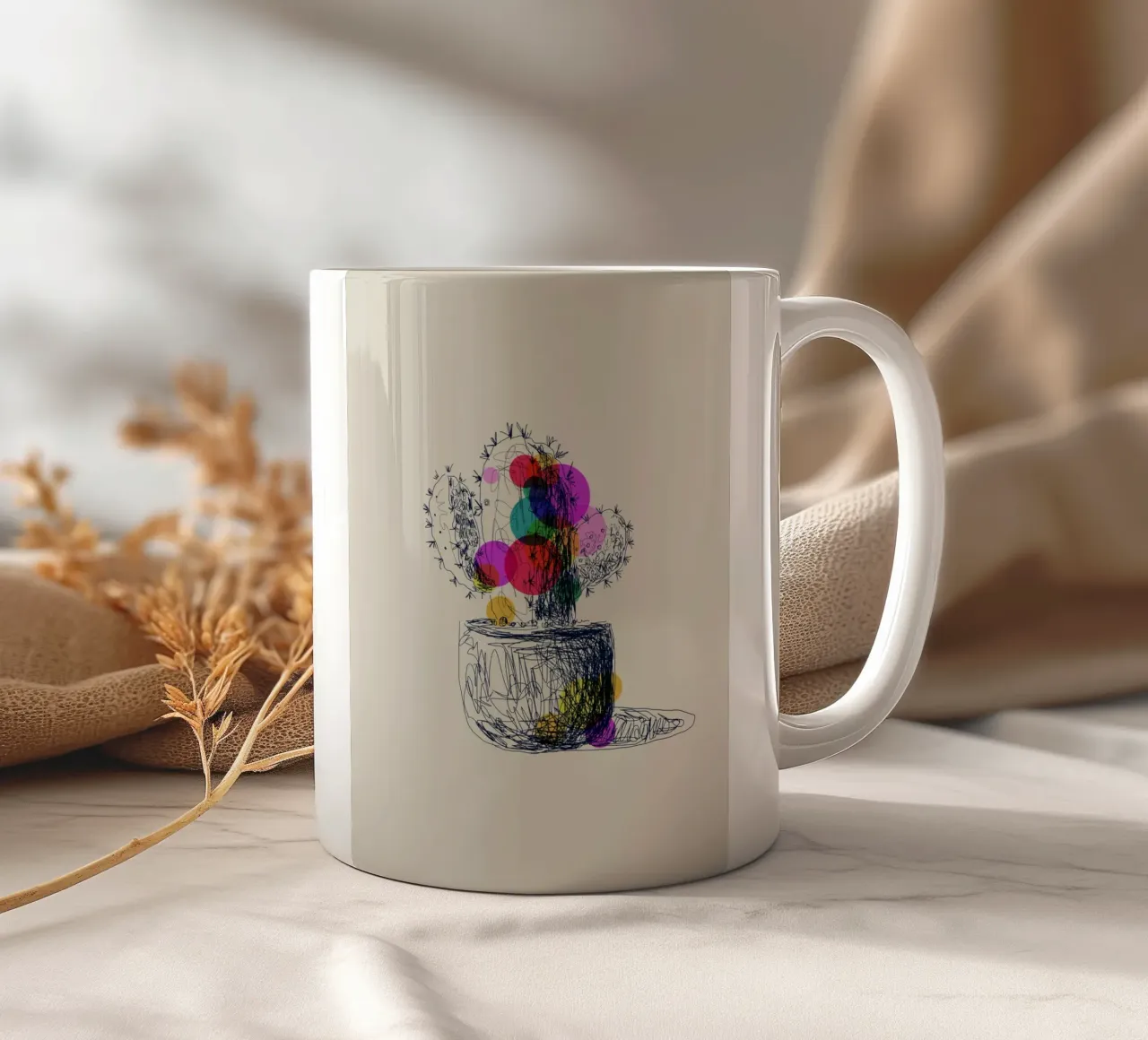 Cactus Bloom tazza in ceramica da Indigo Rain