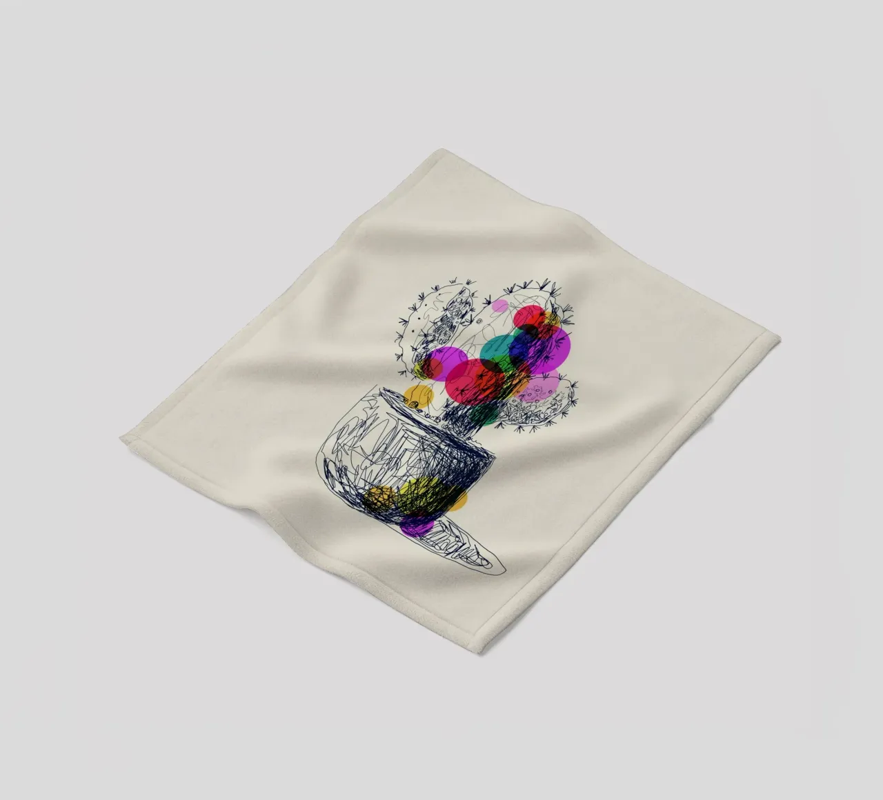 Cactus Bloom coperta in pile da Indigo Rain