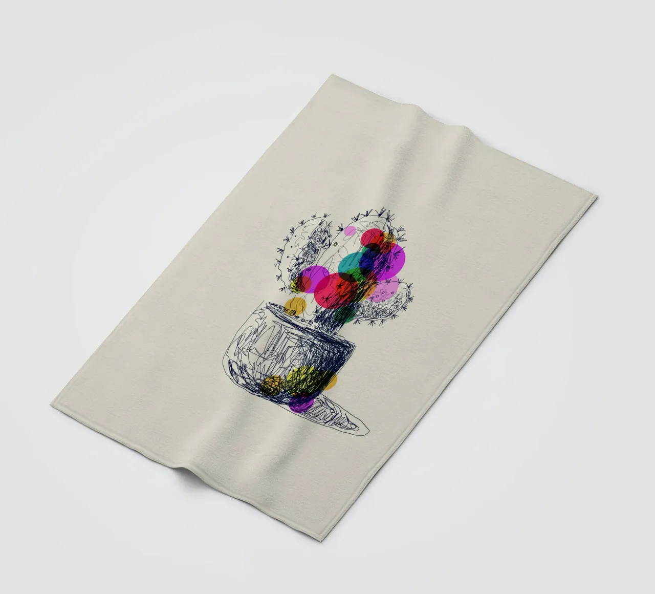 Cactus Bloom coperta in pile da Indigo Rain