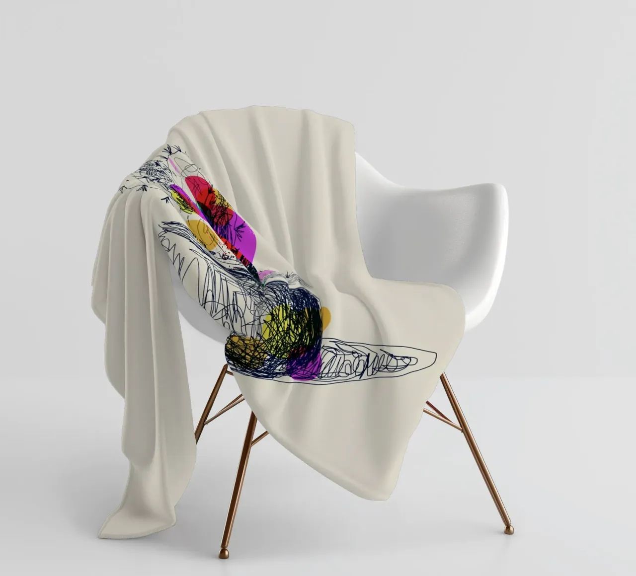 Cactus Bloom coperta in pile da Indigo Rain