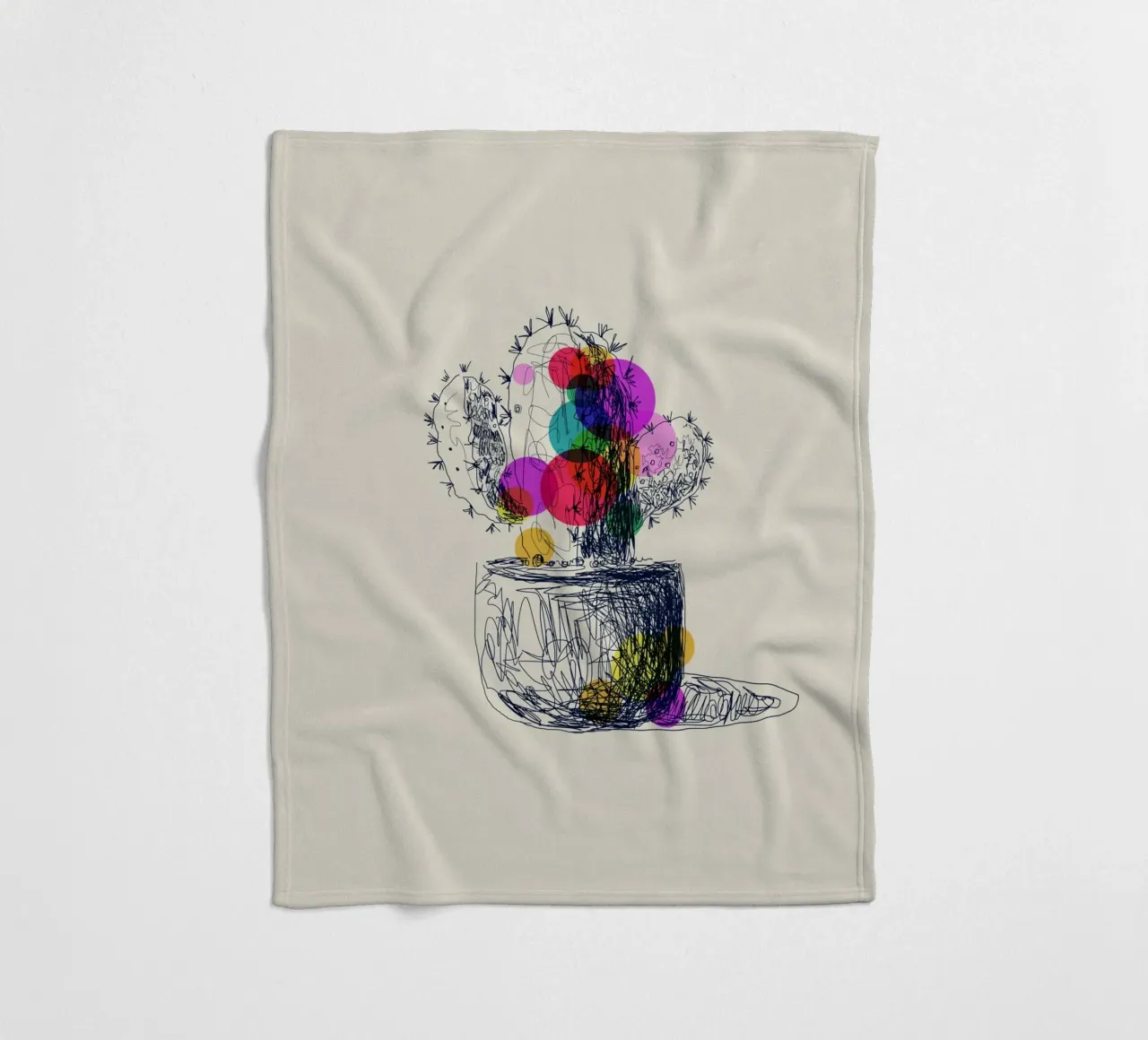 Cactus Bloom coperta in pile da Indigo Rain
