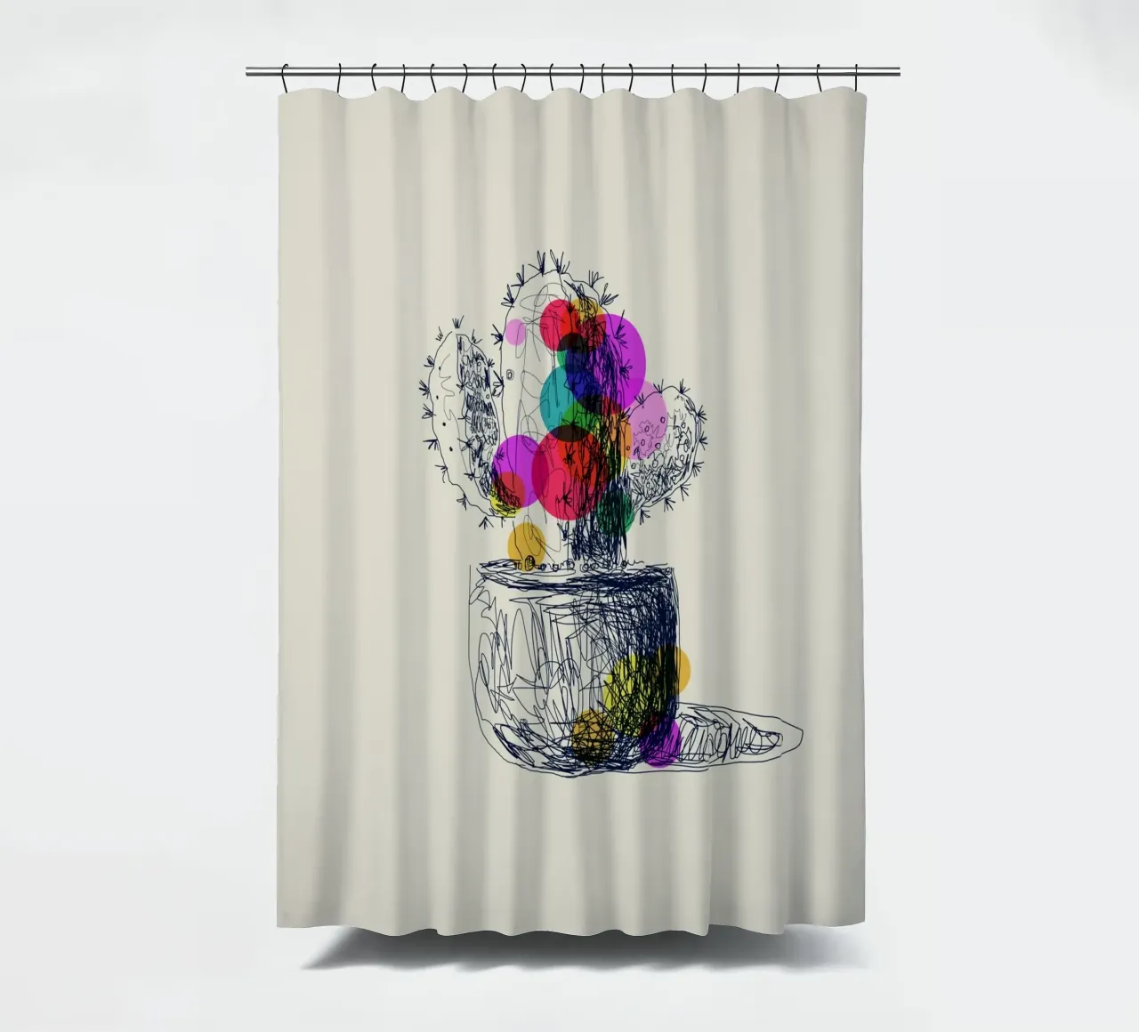 Cactus Bloom tenda da doccia da Indigo Rain