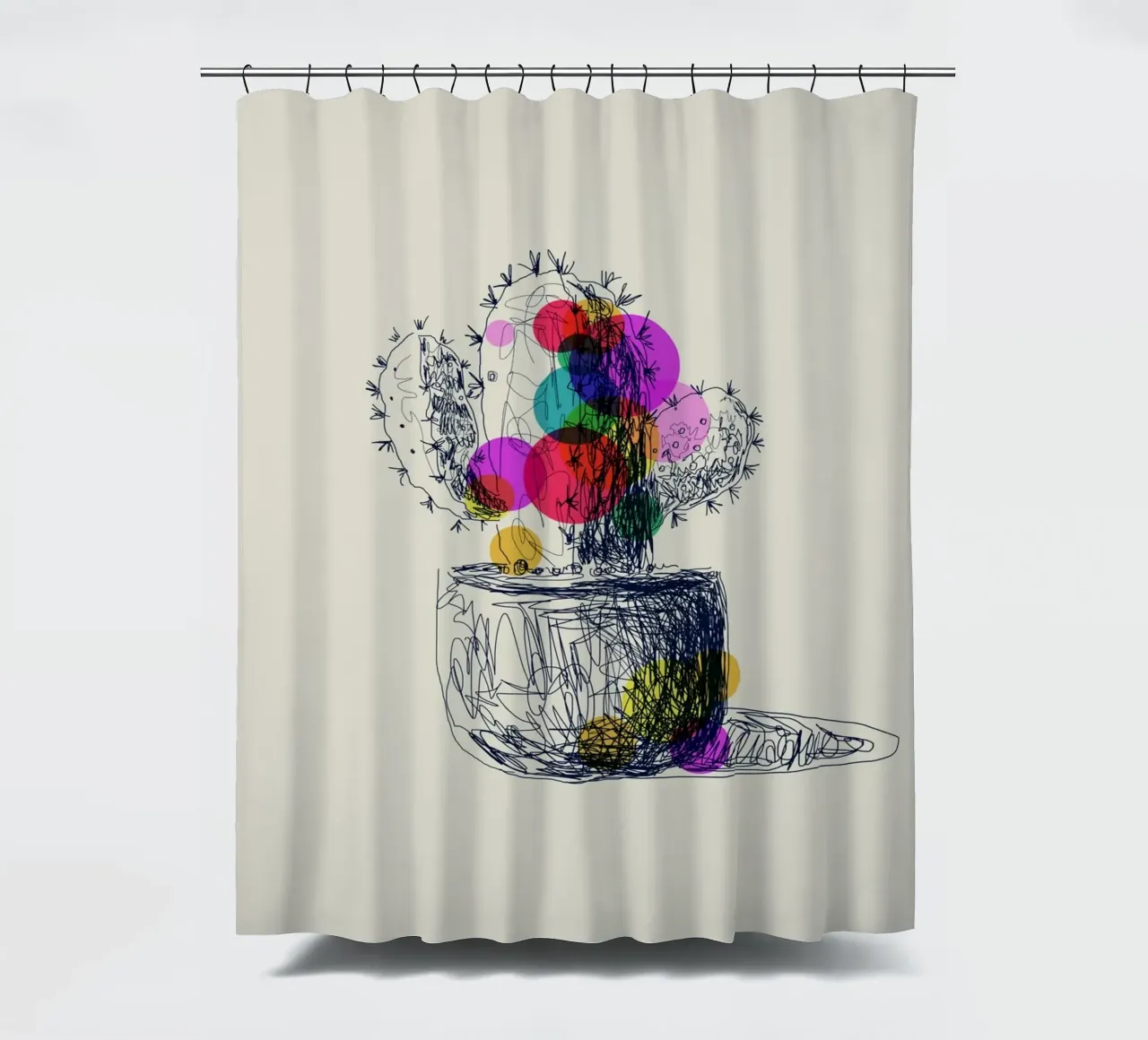 Cactus Bloom tenda da doccia da Indigo Rain