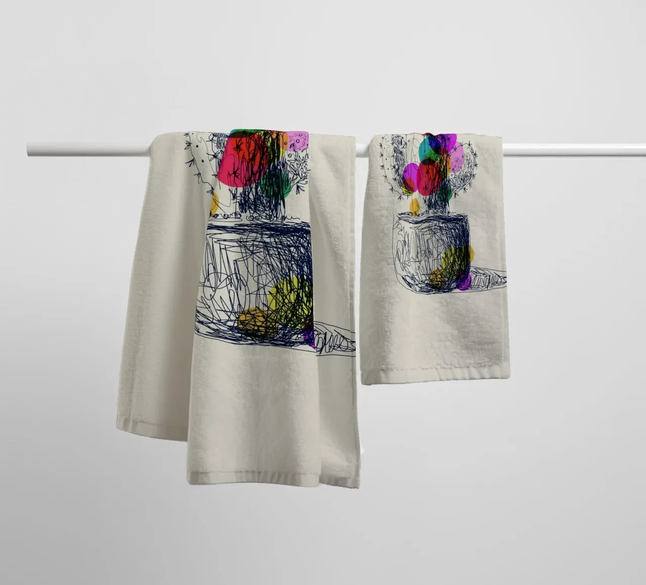 Cactus Bloom asciugamano da bagno da Indigo Rain