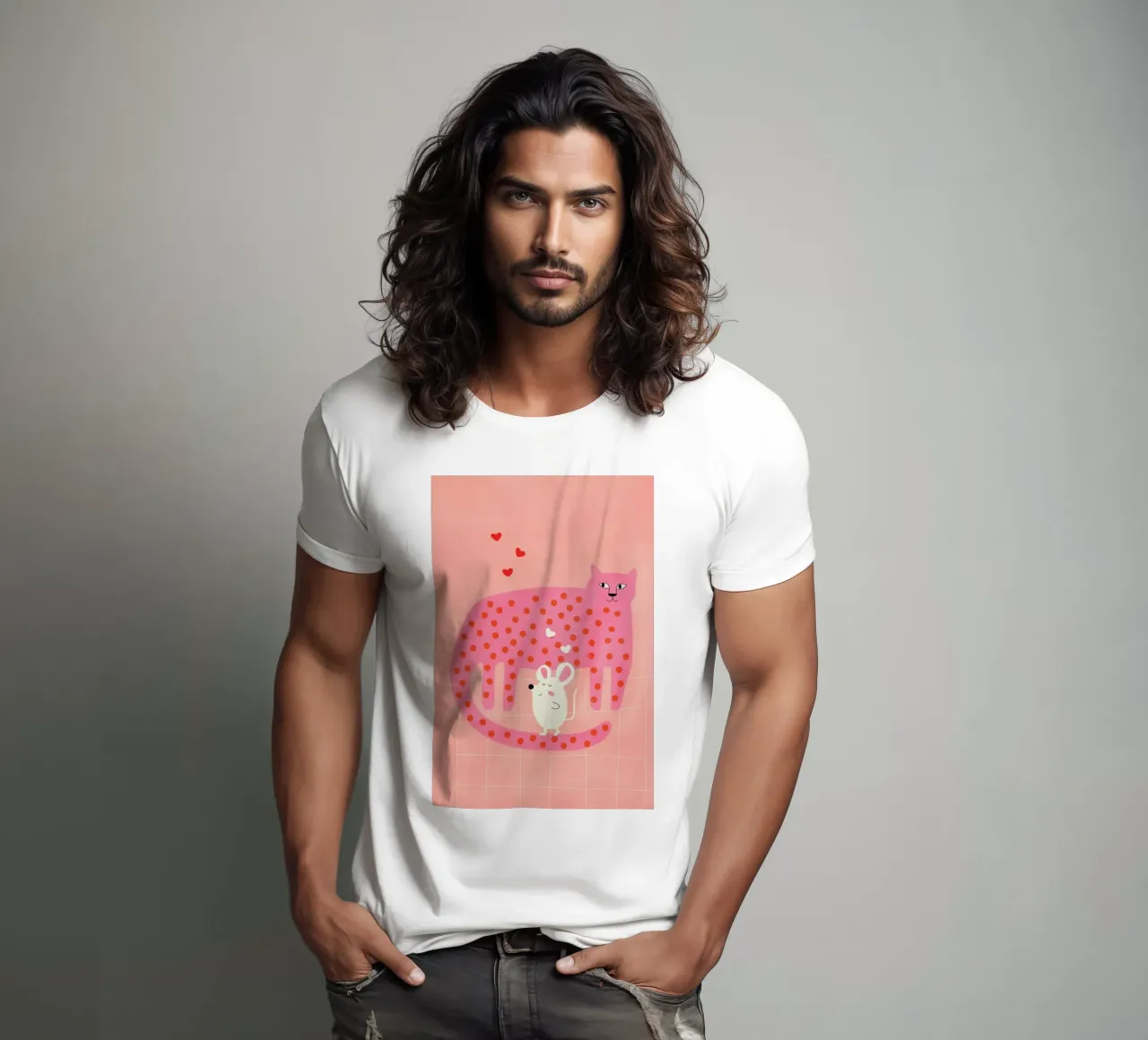 Cat and Mouse t-shirt da Little Flourishes