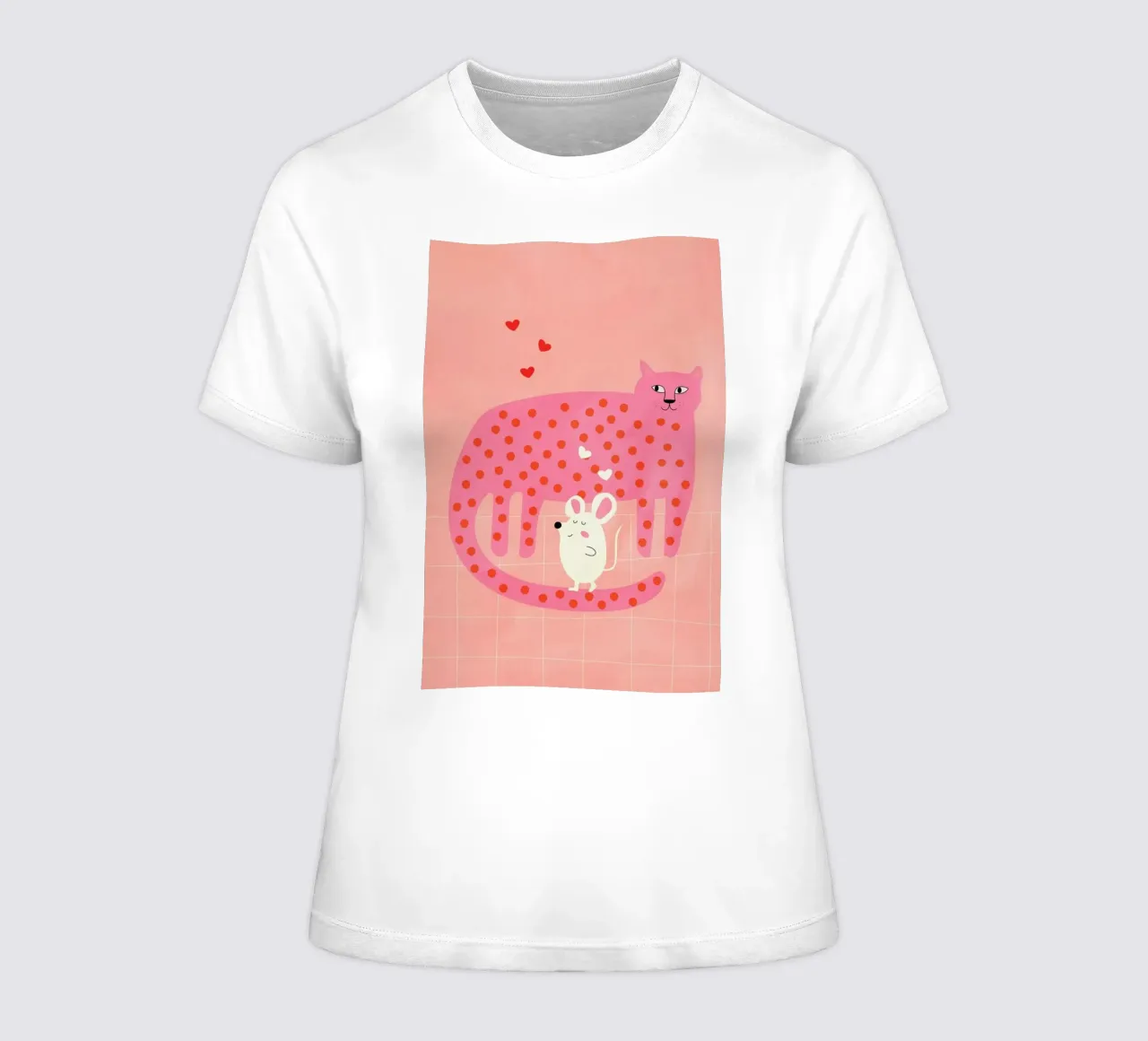 Cat and Mouse t-shirt da donna da Little Flourishes