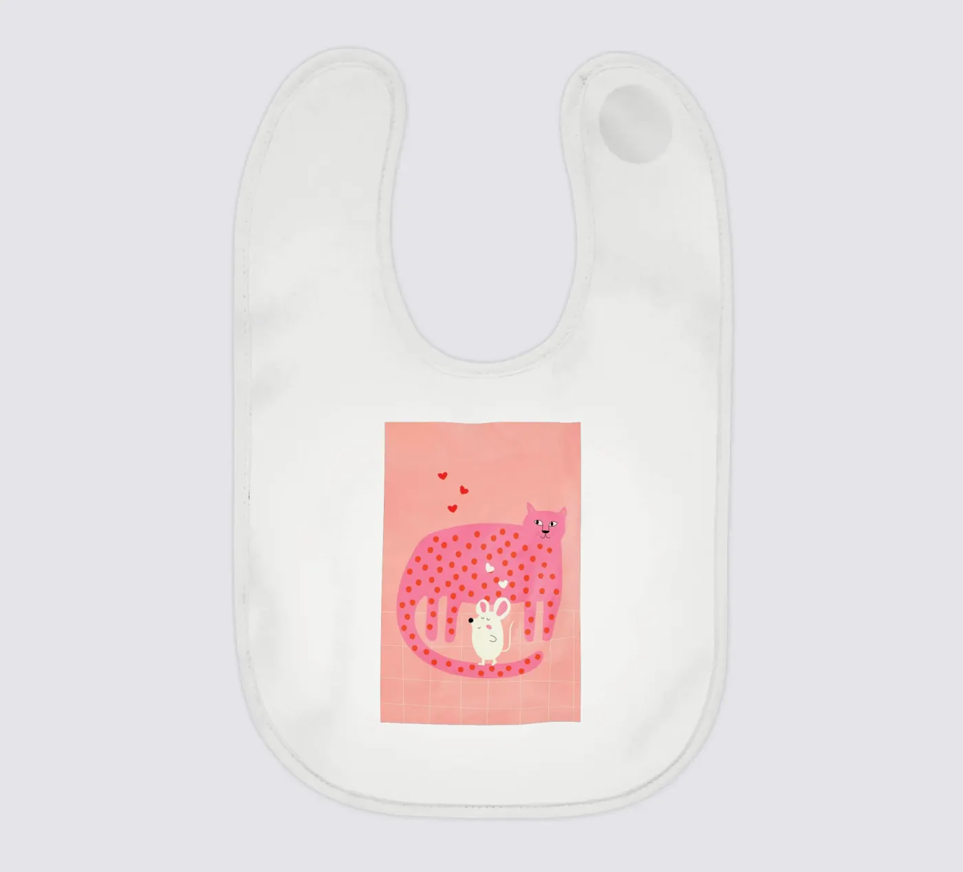 Cat and Mouse baby bib by Little Flourishes