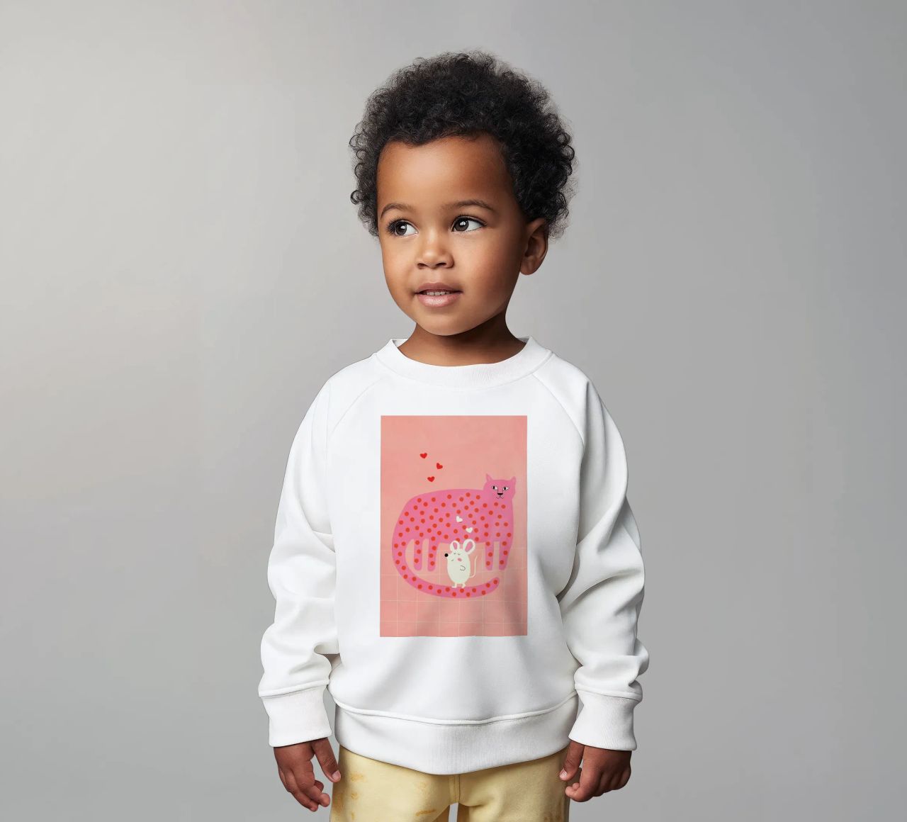 Cat and Mouse felpa neonato da Little Flourishes