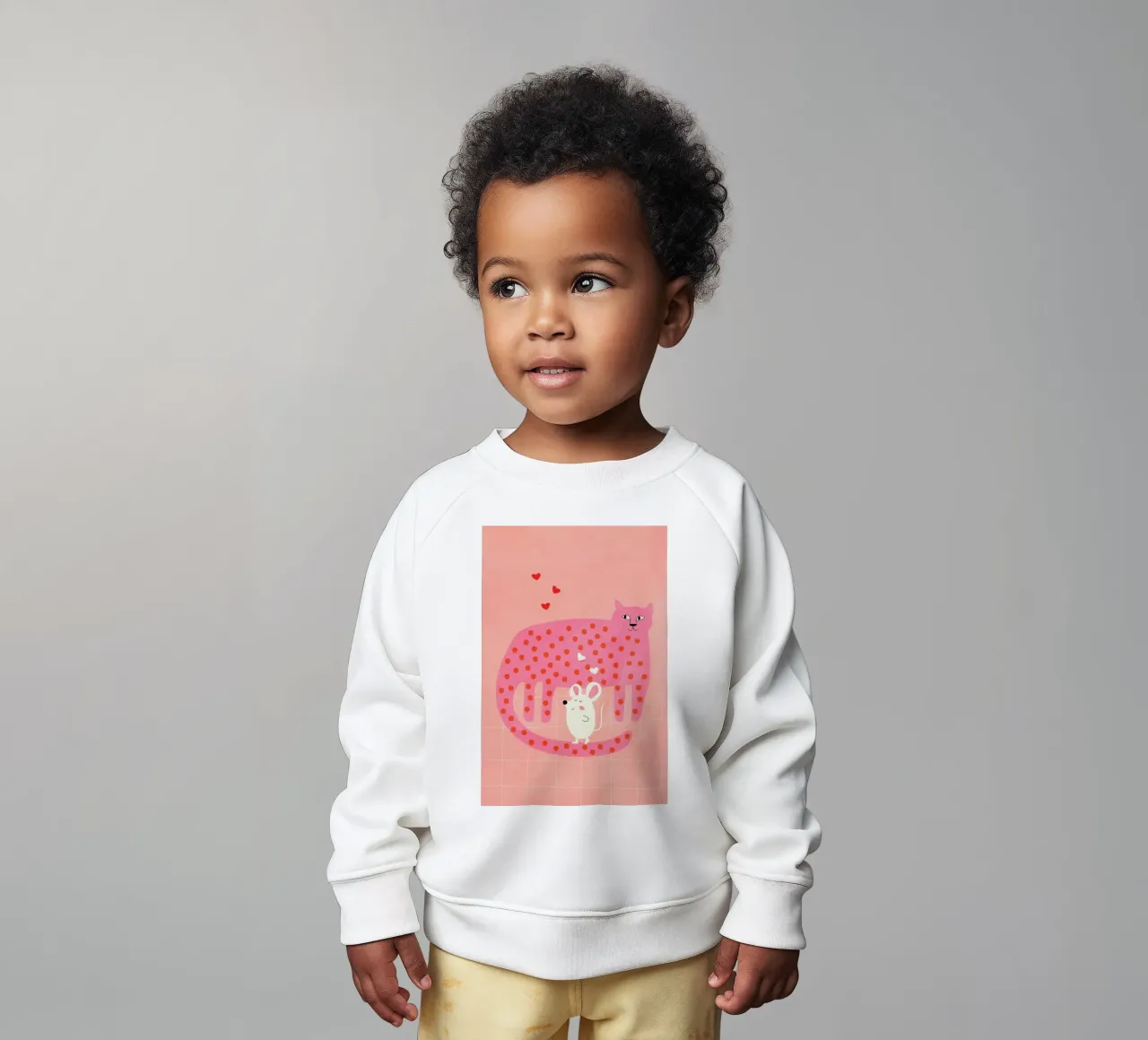 Cat and Mouse Baby Sweatshirt von Little Flourishes