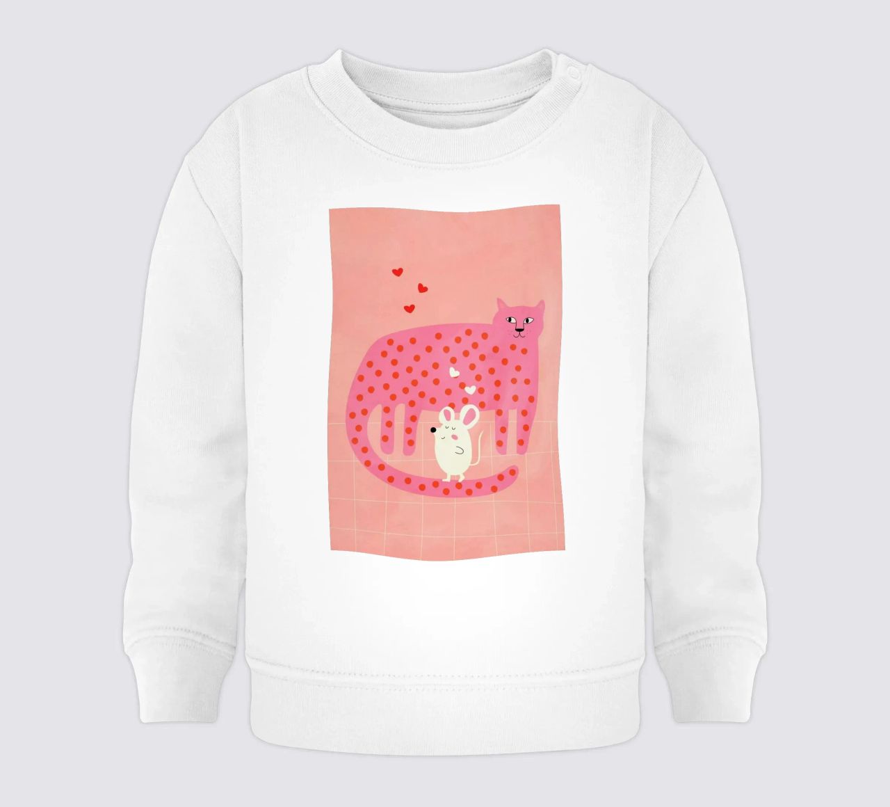 Cat and Mouse felpa neonato da Little Flourishes