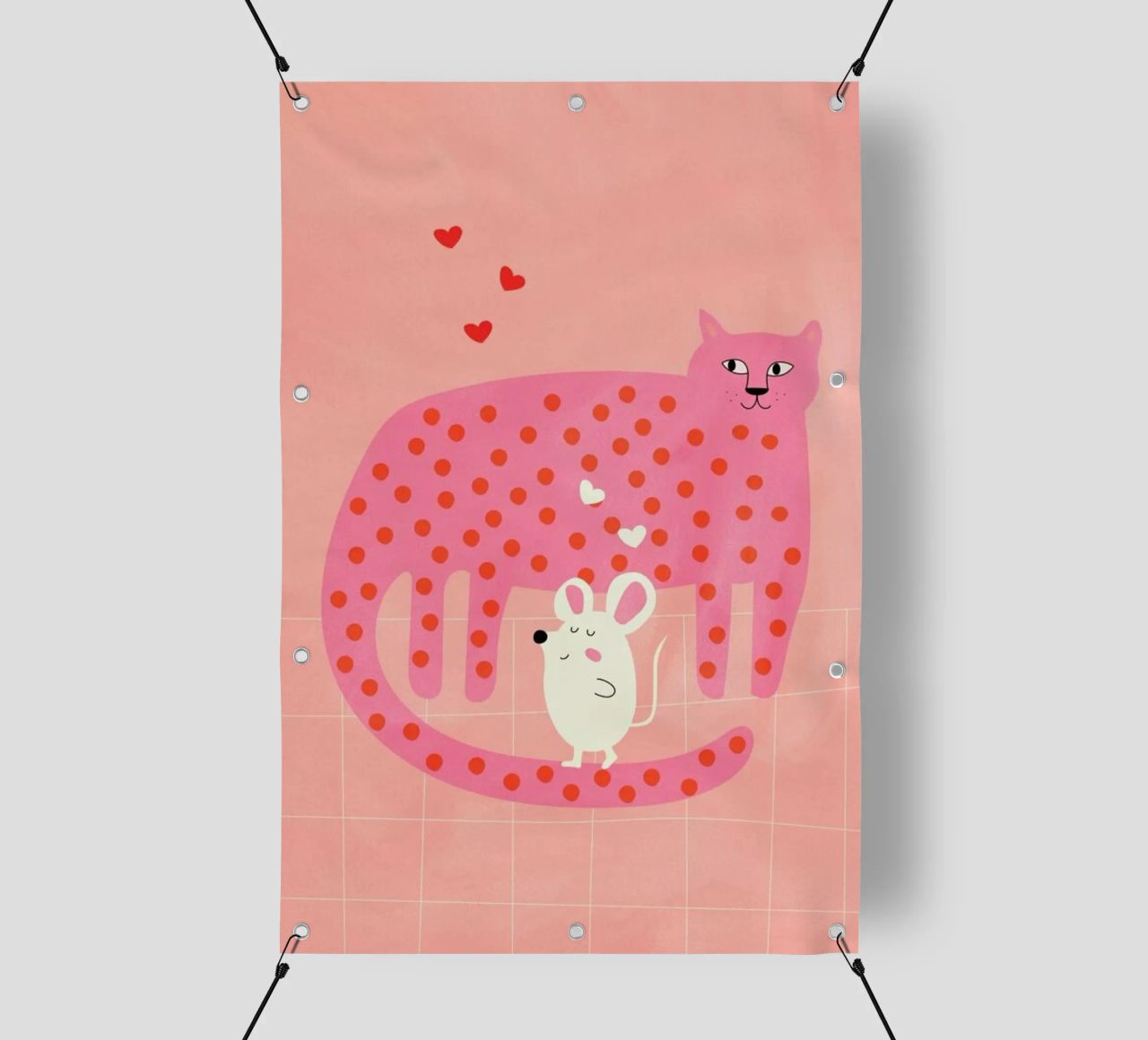 Cat and Mouse telo in pvc da Little Flourishes