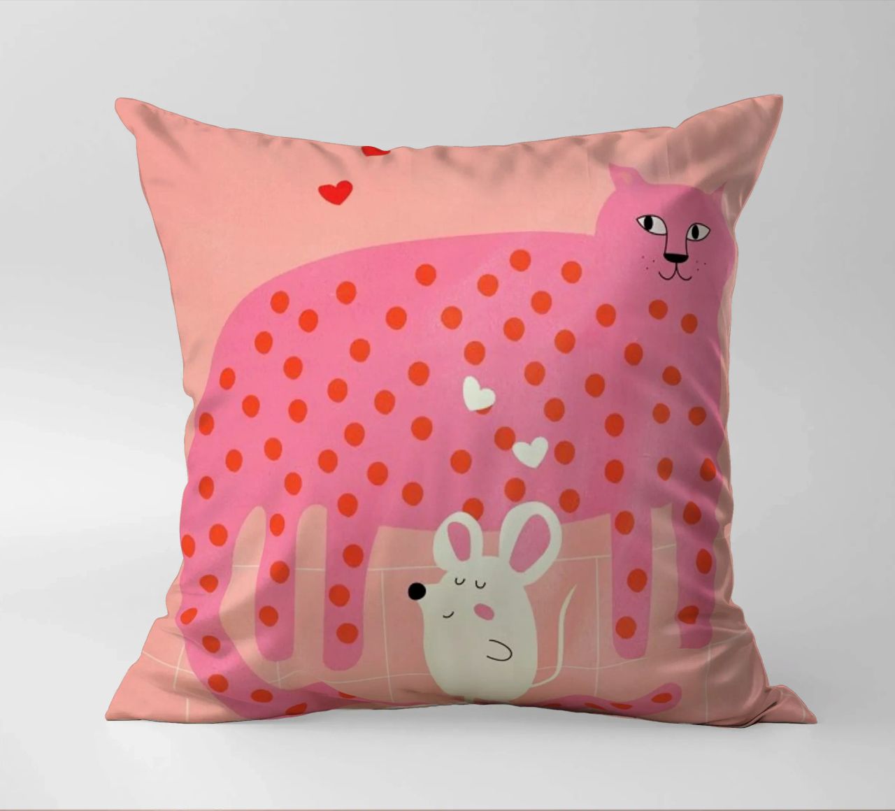 Cat and Mouse cuscino da Little Flourishes