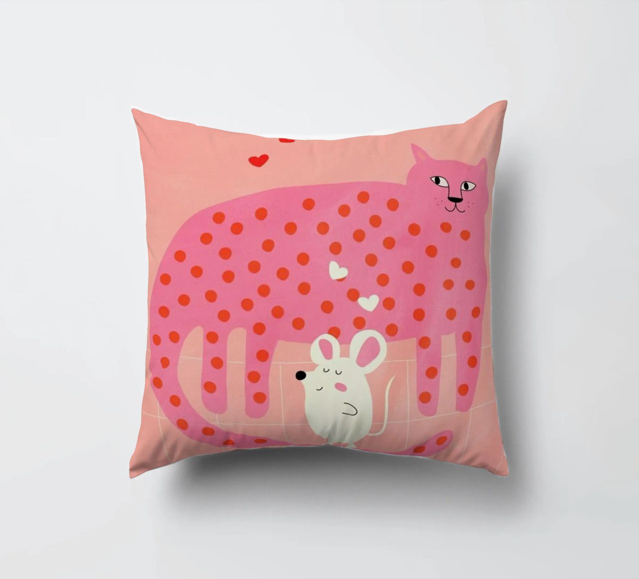 Cat and Mouse cuscino da Little Flourishes