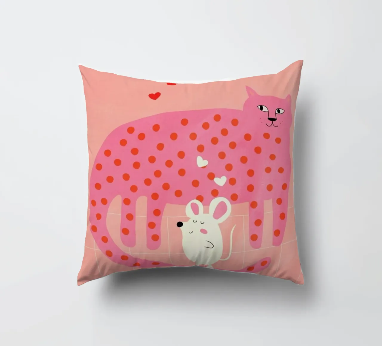 Cat and Mouse kussen van Little Flourishes