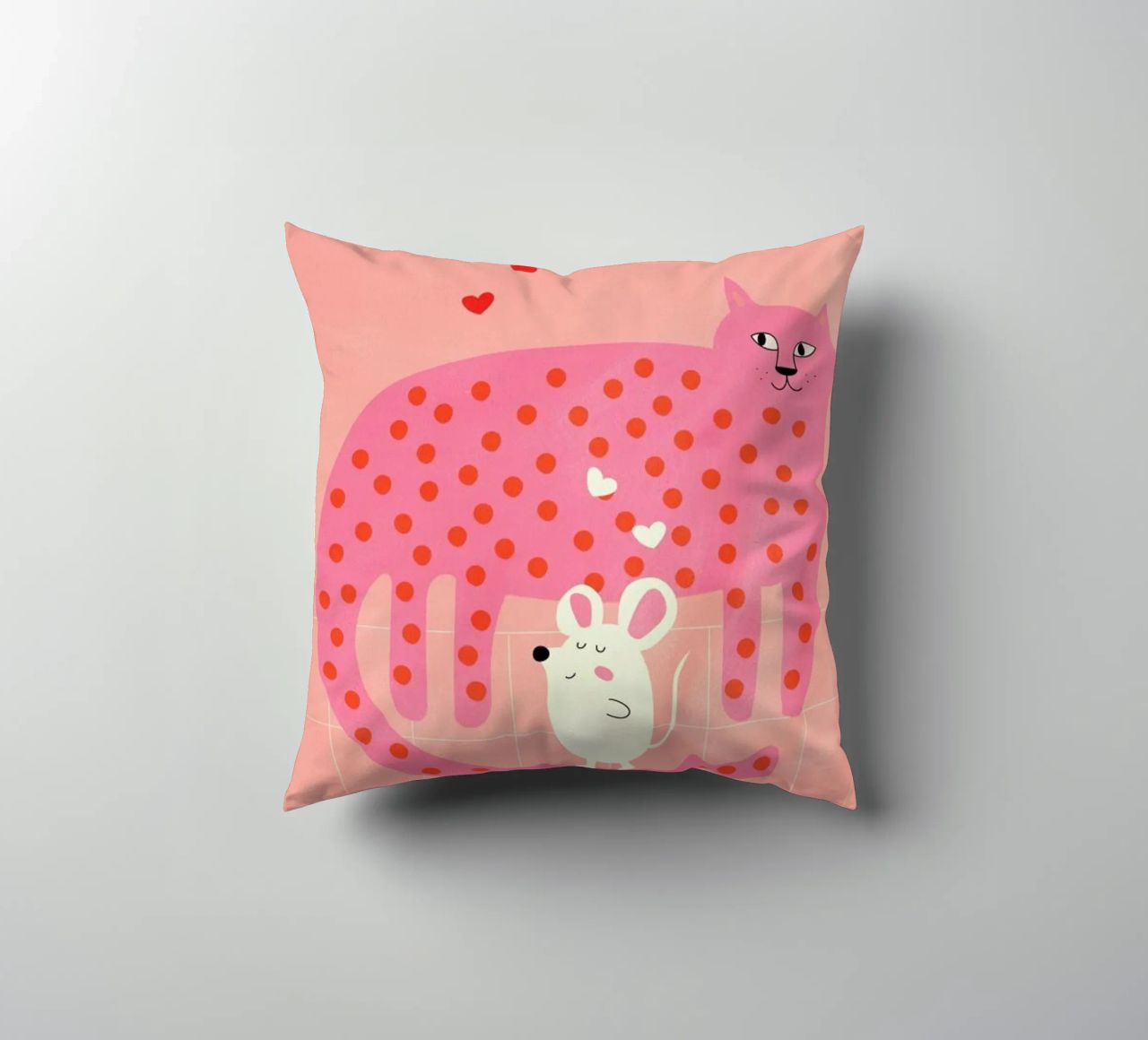 Cat and Mouse cuscino da Little Flourishes