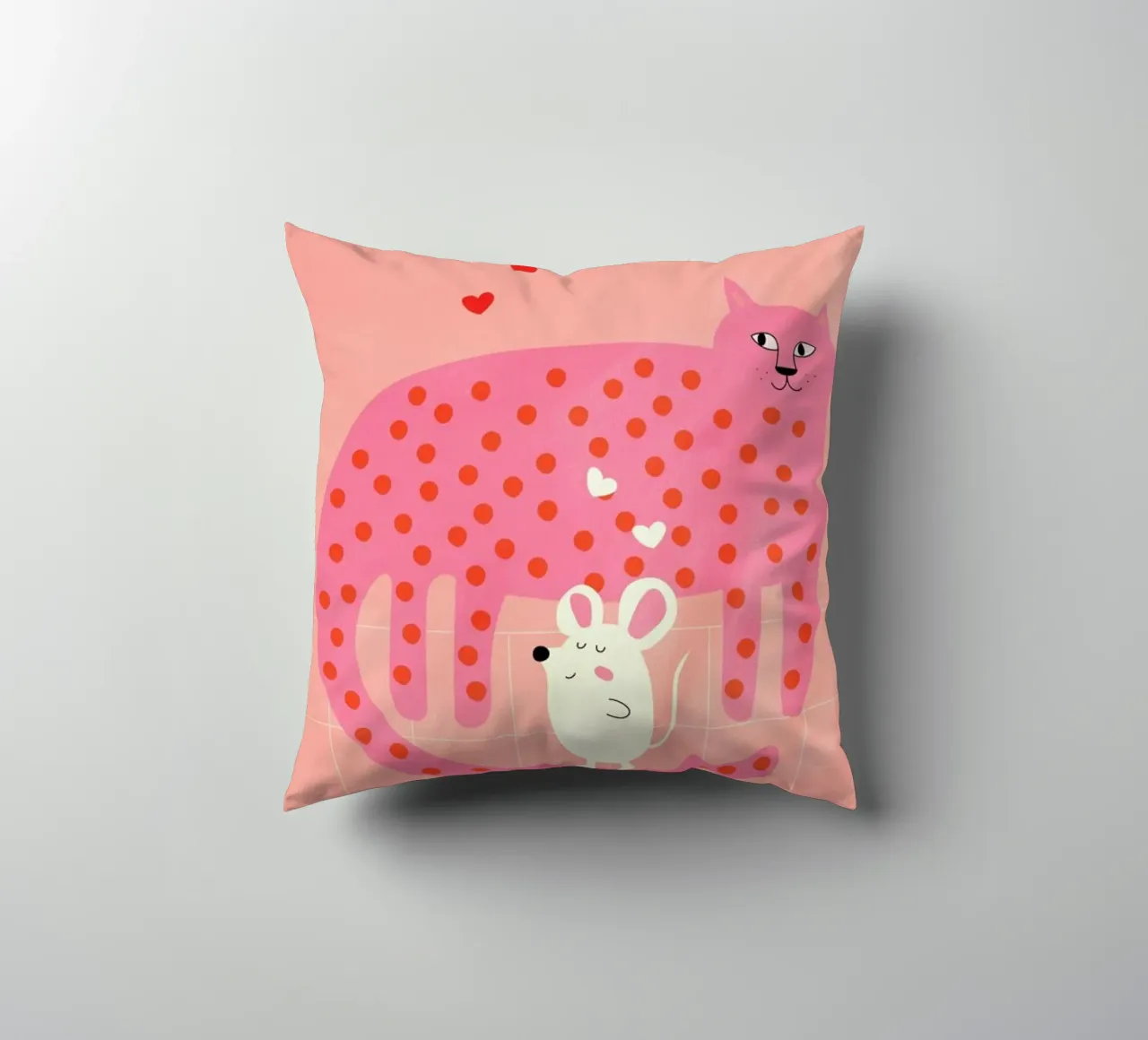 Cat and Mouse cuscino da Little Flourishes