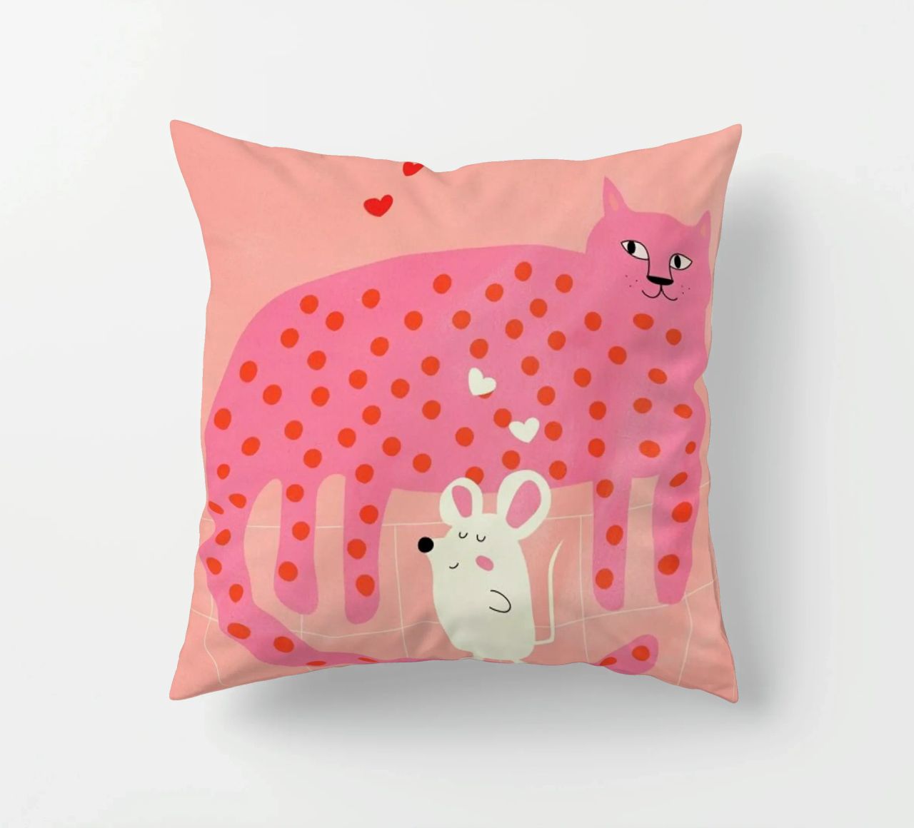 Cat and Mouse cuscino da Little Flourishes